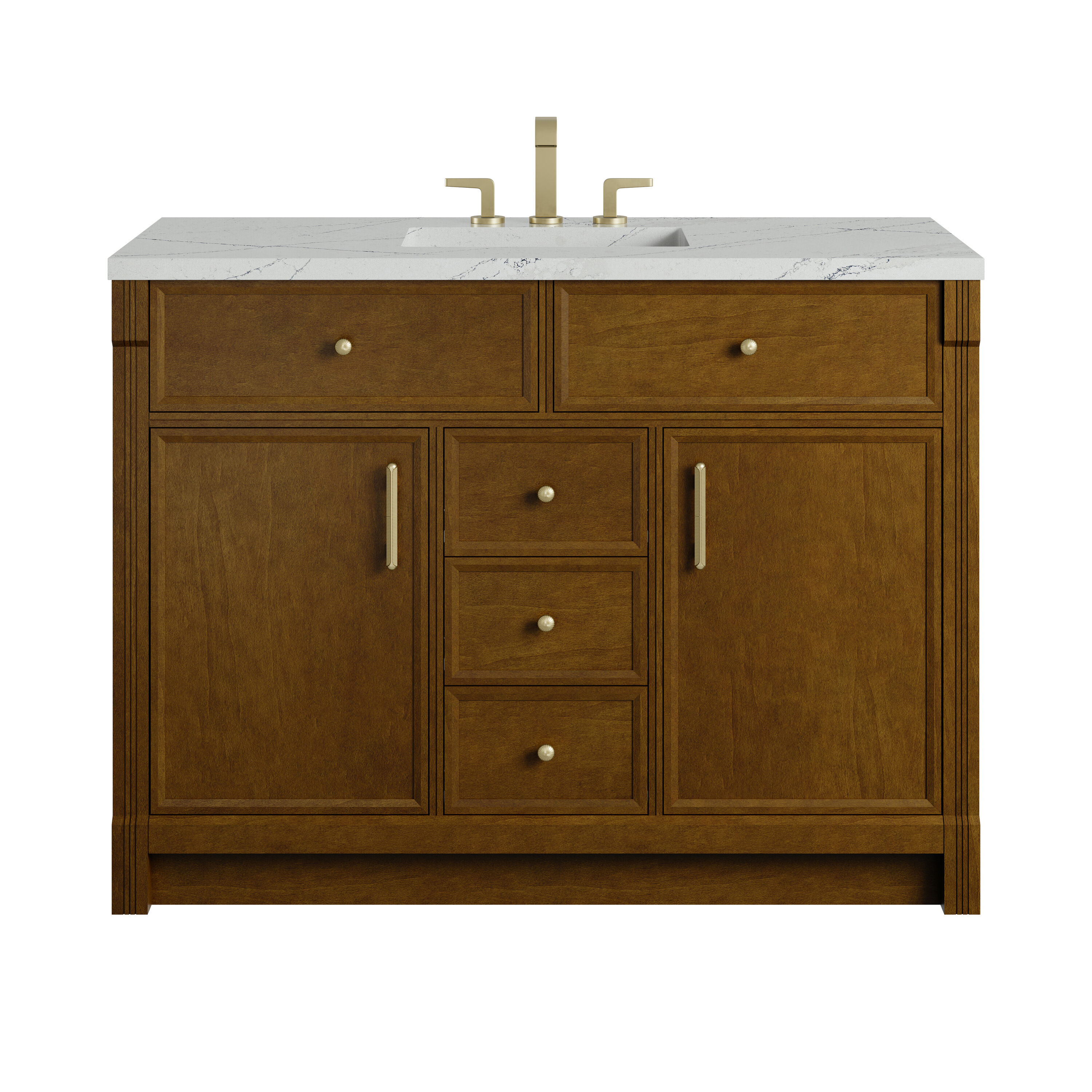 James Martin Vanities Bellshire 48-in Undermount Single Sink Bathroom Vanity
