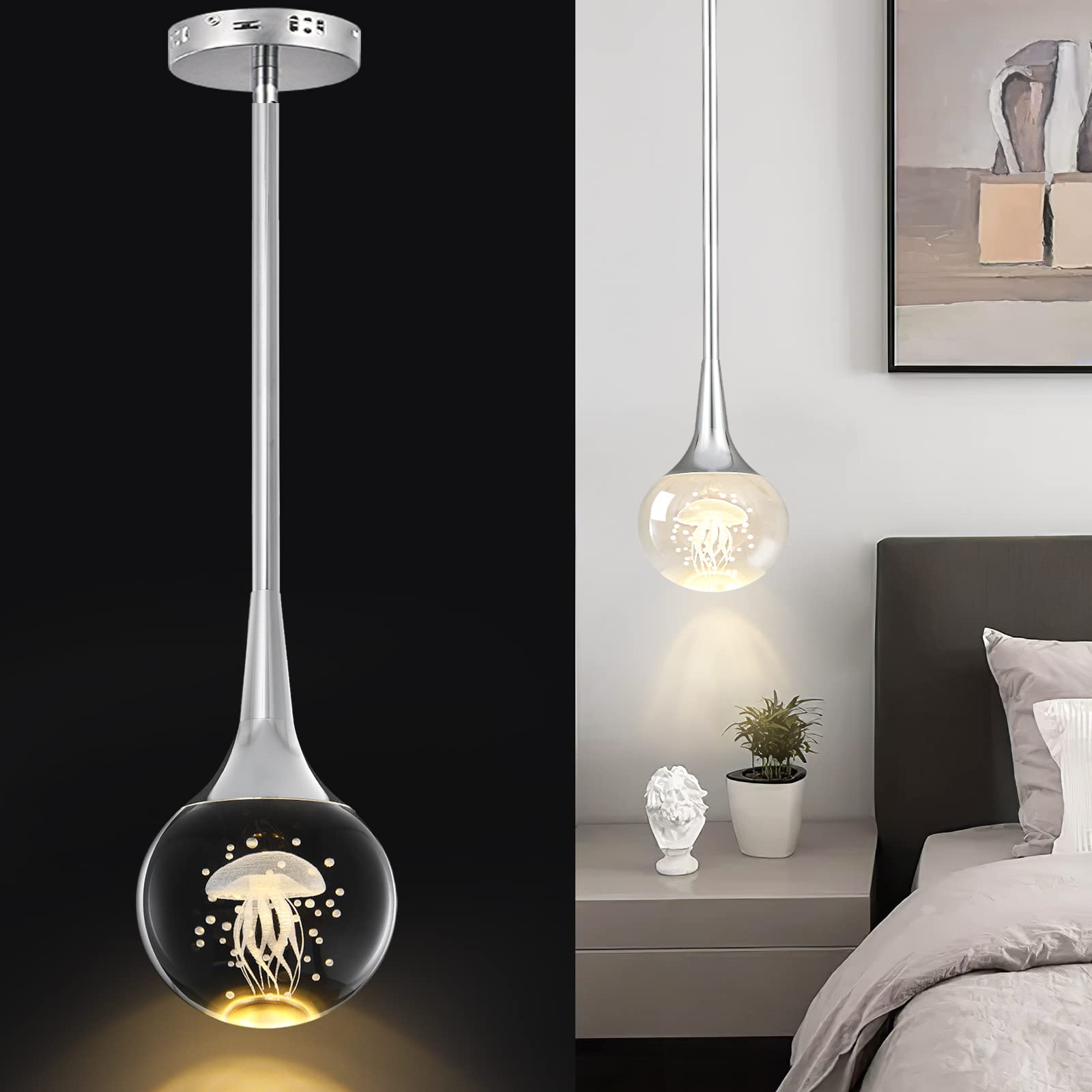 Siittoo 3.94-in W 1-Light LED Single Pendant