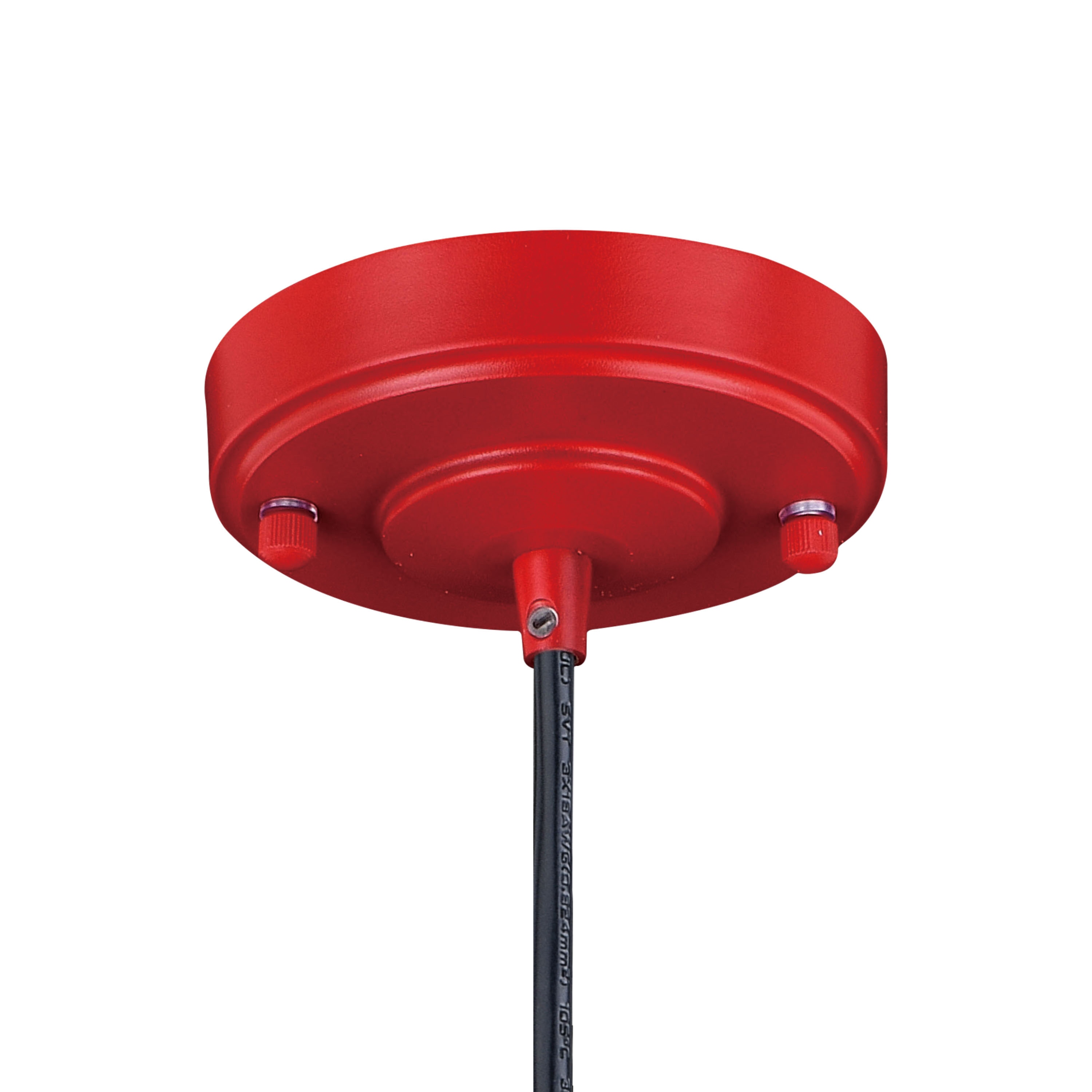 Dorado Farmhouse Red and White Outdoor Barn Dome Pendant Light