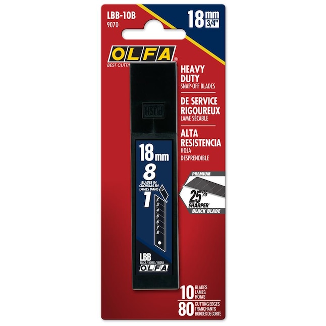 Olfa 9009 18mm Solid Blade (10 Pack) Lsol-10b
