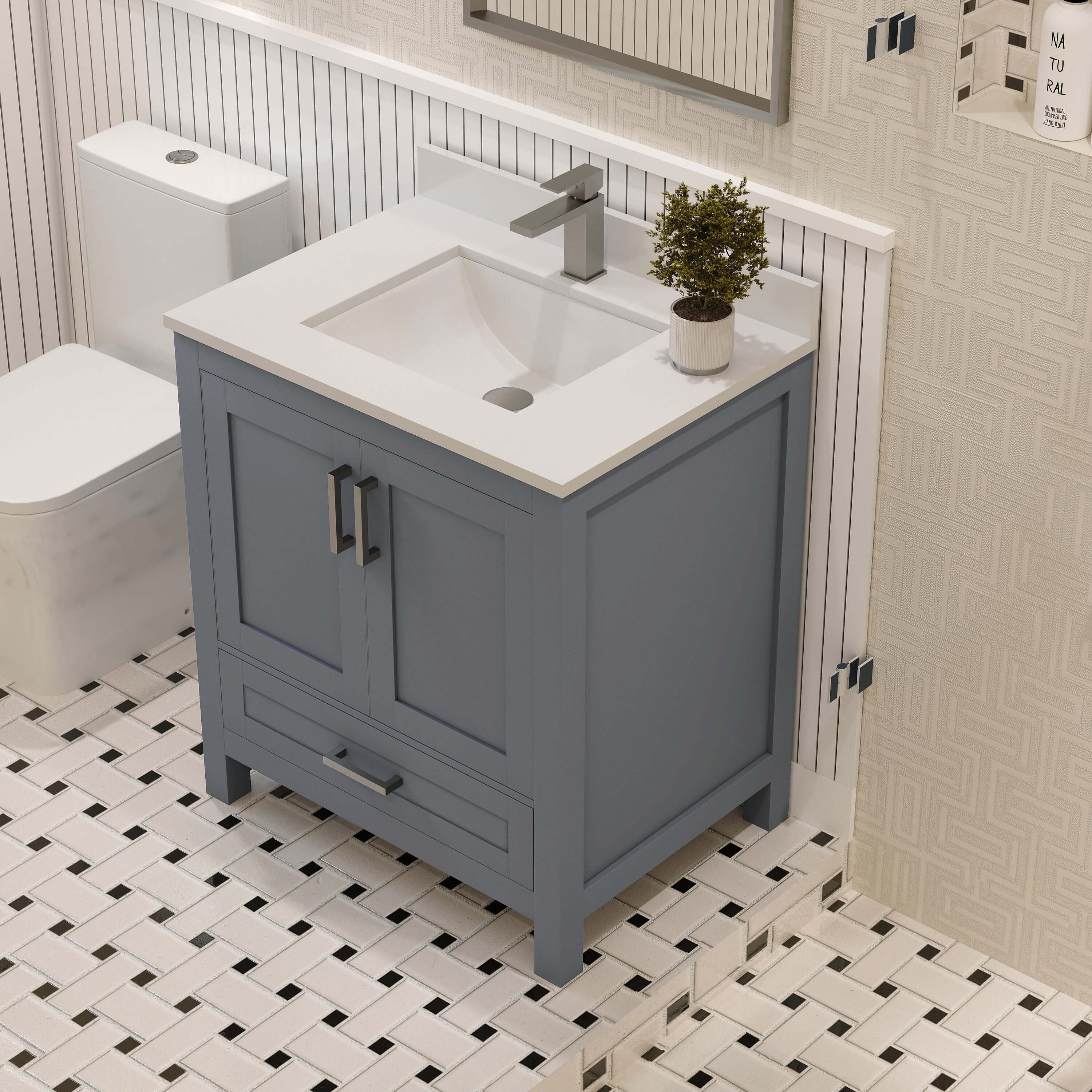 Ayna Decors AVR30CG3022 Bath-Vanity-Combo - View #3