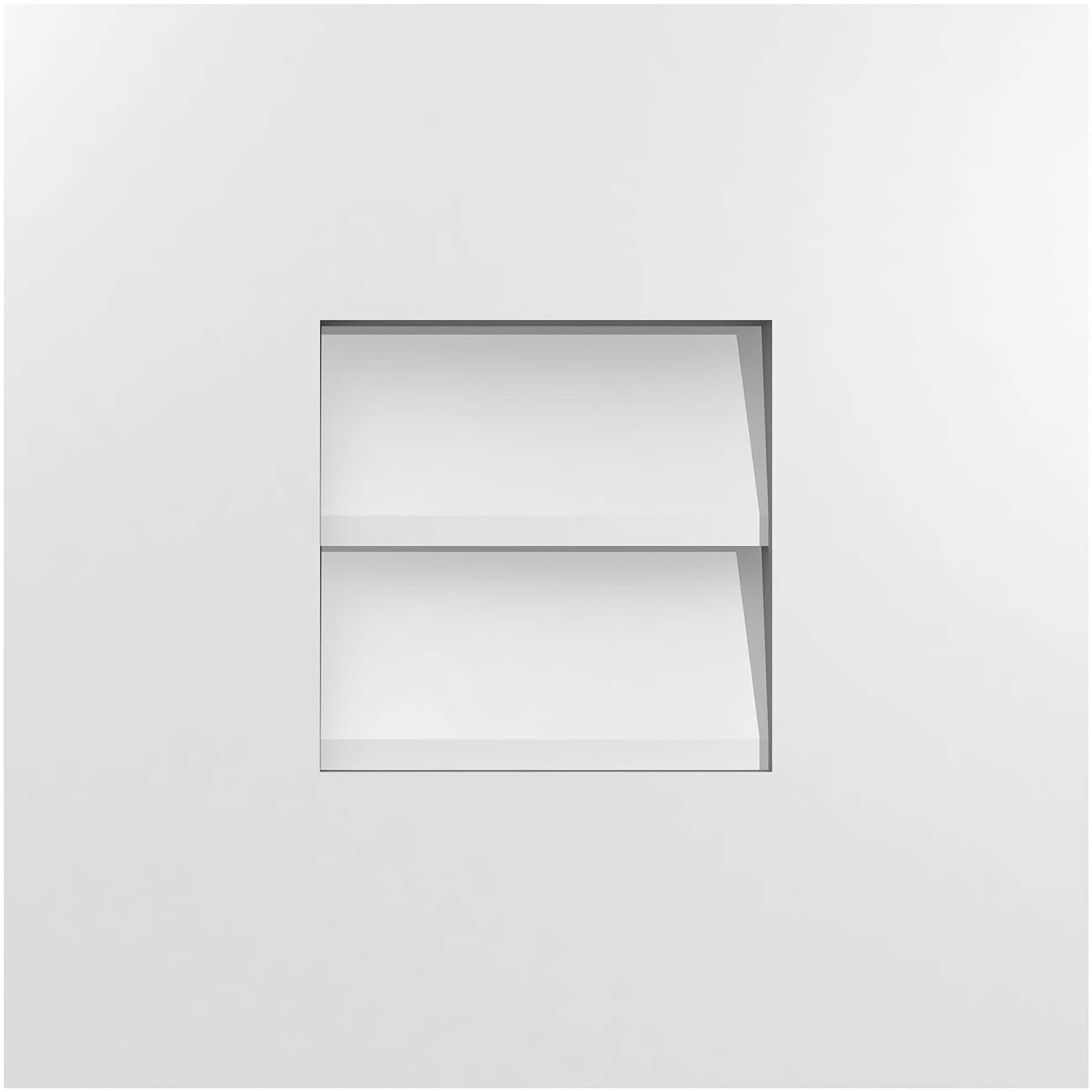 Ekena Millwork GVPVE12X1201SN 12-Inches x 12-Inches Off-white Rectangle PVC Gable Louver Vent
