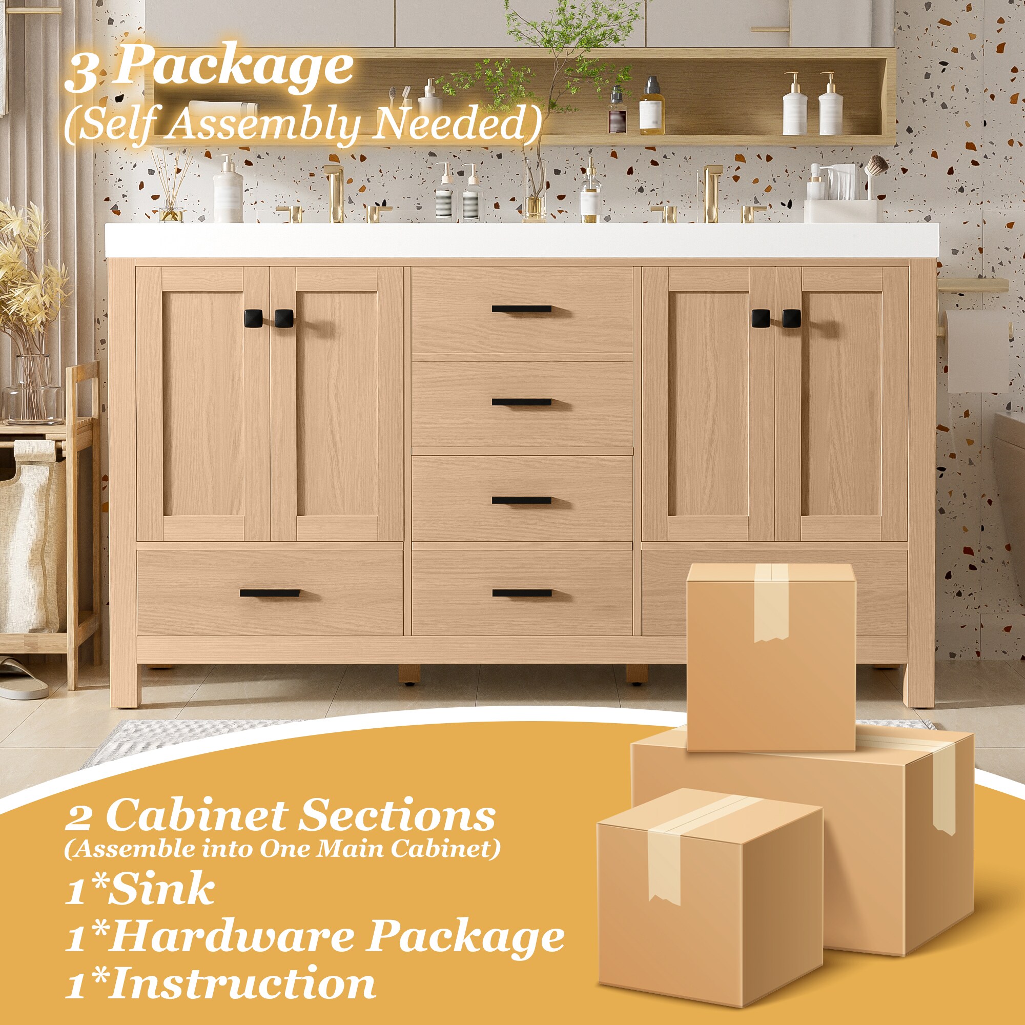 CASAINC CA-GLS00109 Bath-Vanity-Combo - View #12