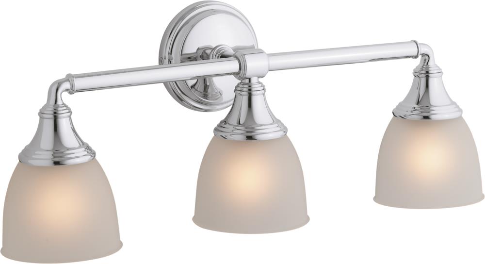 KOHLER Devonshire 23-in W 3-Light Polished Chrome Wall Sconce in the ...