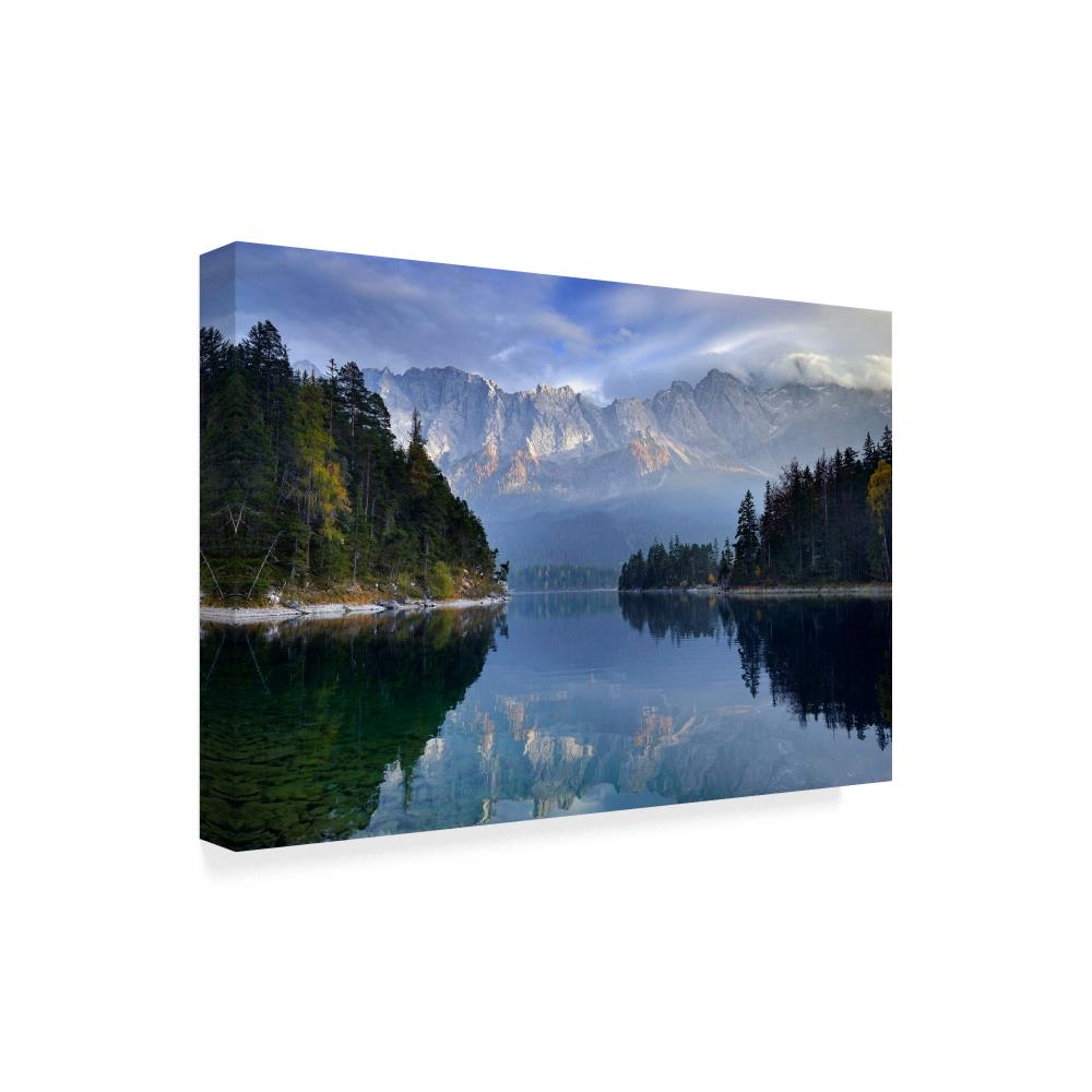 Trademark Fine Art Framed 30-in H x 47-in W Landscape Print on Canvas ...