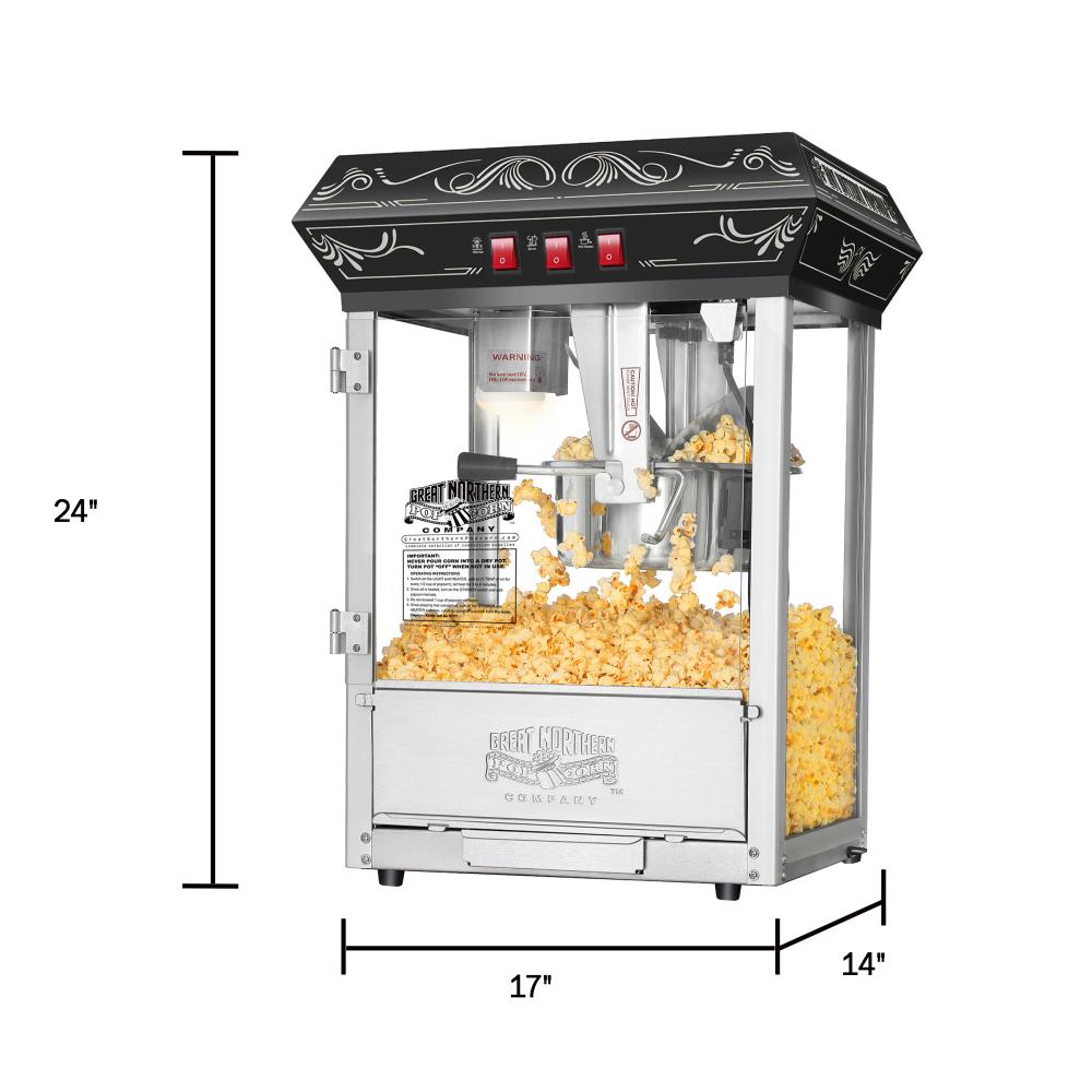 Countertop Movie Night Popcorn Popper Machine-Makes Approx. 3 Gallons Per  Batch- by Superior Popcorn Company- (8 oz., Red)