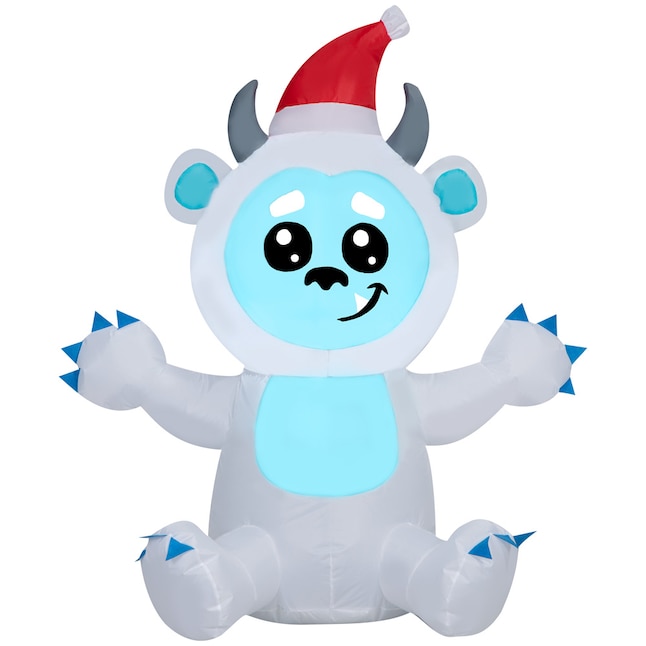 Holiday Living 3.5-ft Lighted Yeti Christmas Inflatable in the