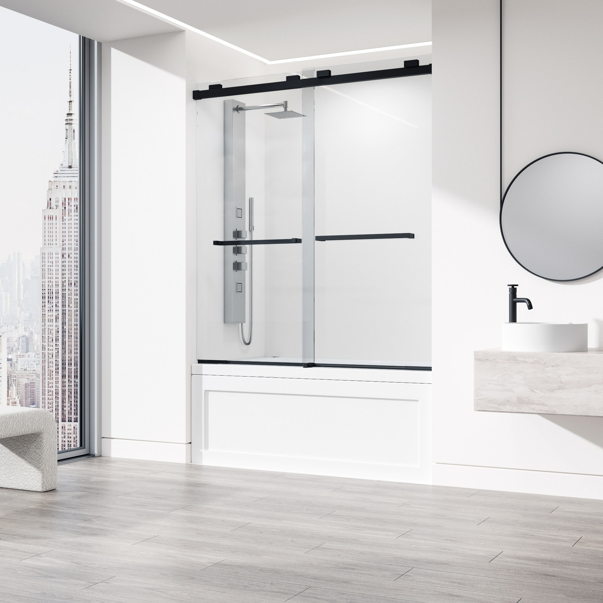 VIGO VG6023MBCL6066 Bathtub-Doors - View #4