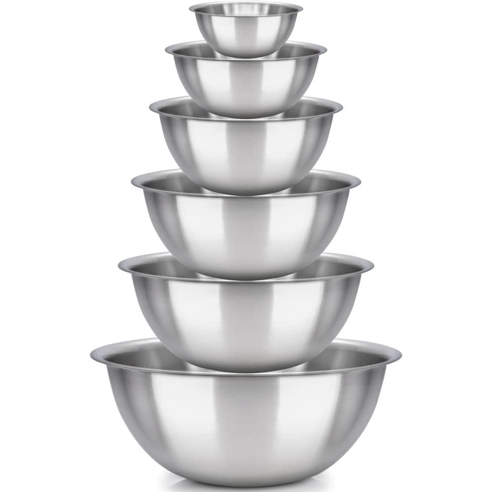  Megachef 5 Piece Multipurpose Stackable Mixing Bowl Set with  Lids: Home & Kitchen
