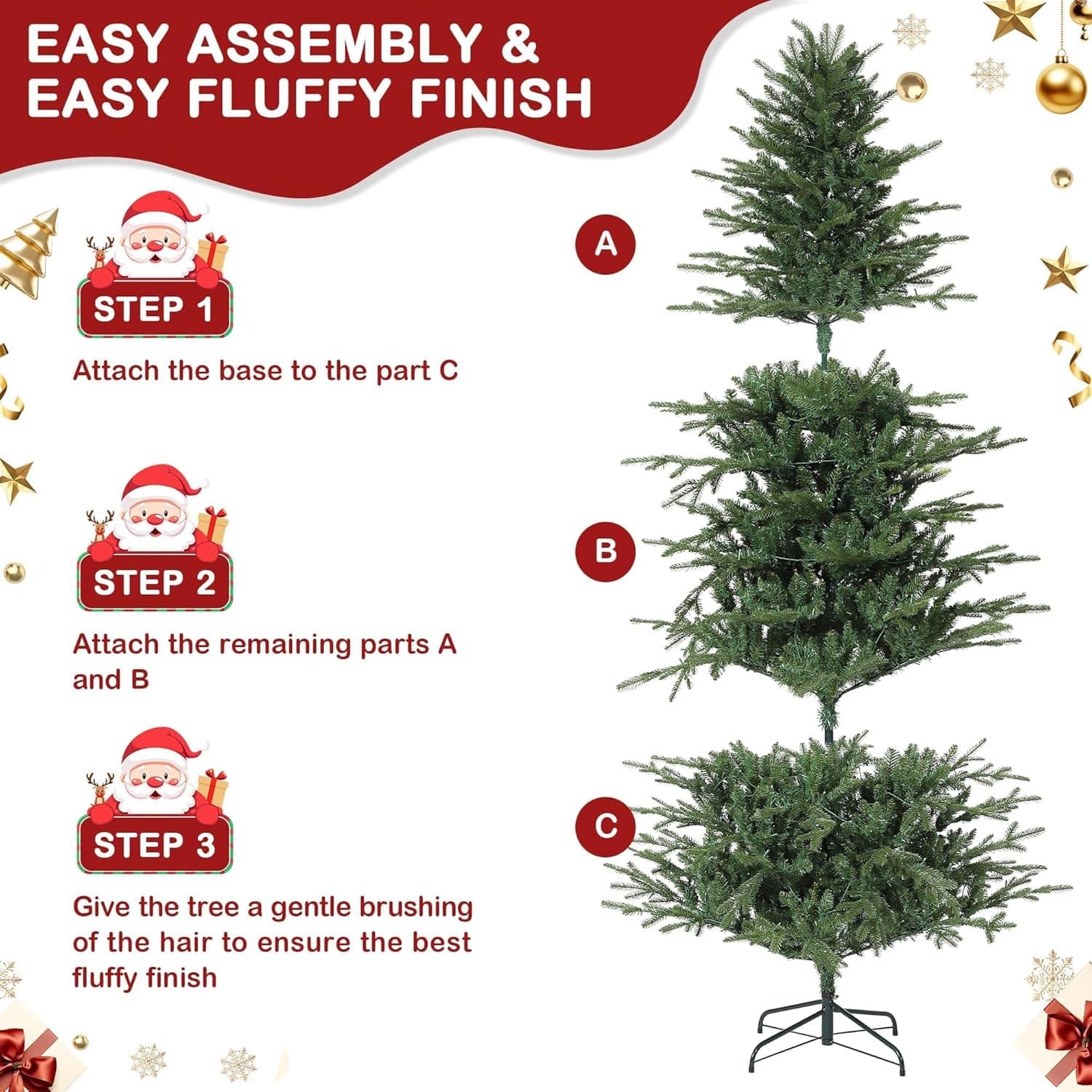 Qeetex HQSYTLYF1050 Artificial-Christmas-Trees - View #7