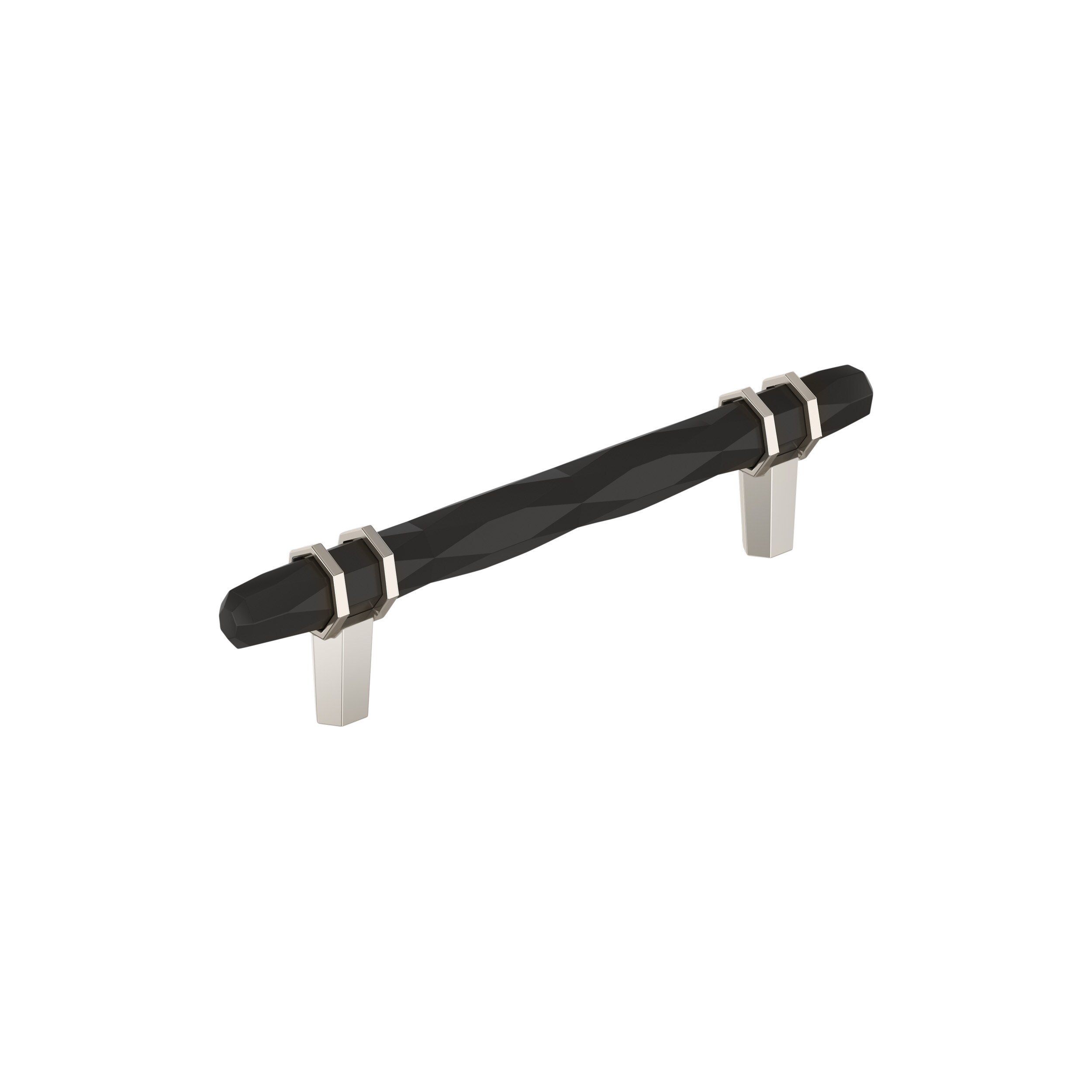 Amerock BP36649BBRPN London 5-1/16-in , 128mm Center to Center Black Bronze/Polished Nickel Cylindrical Bar