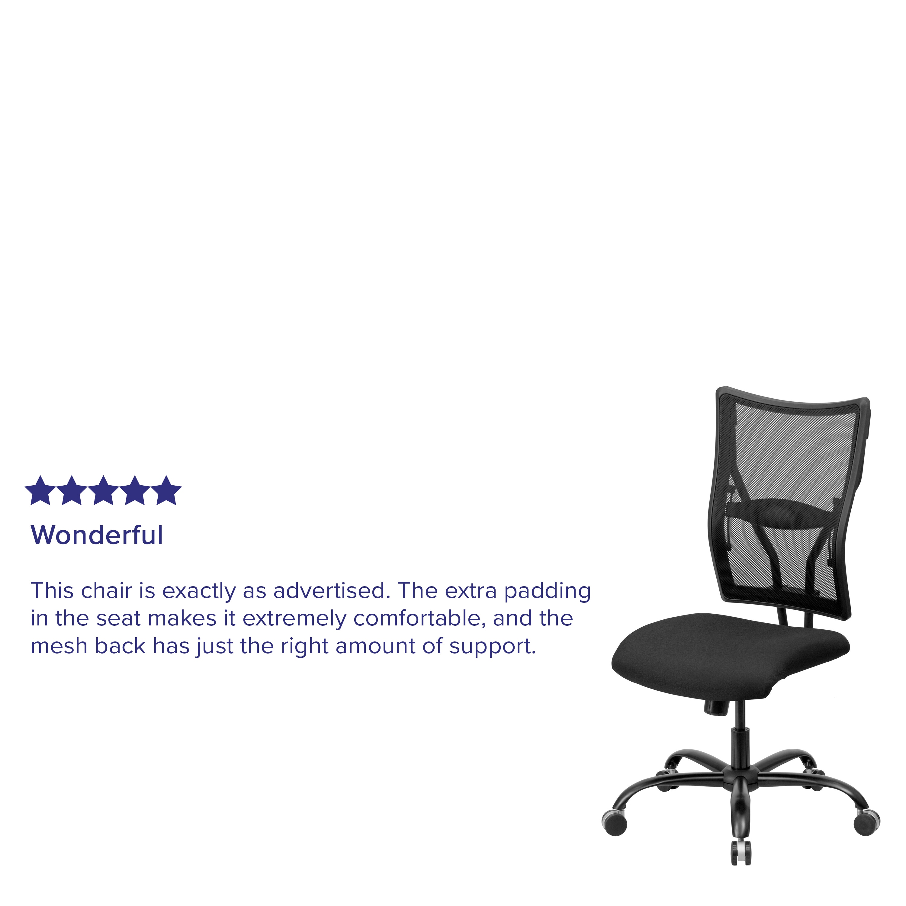 Ergonomic High-Back Mesh Executive Swivel Chair in Black