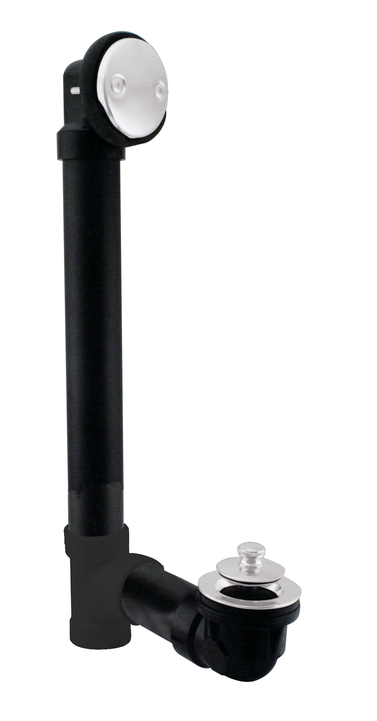 WESTBRASS D4941-50 Twist and Close Sch. 40 Abs Bath Waste with Two-hole Elbow In Powder Coat White D4941-50