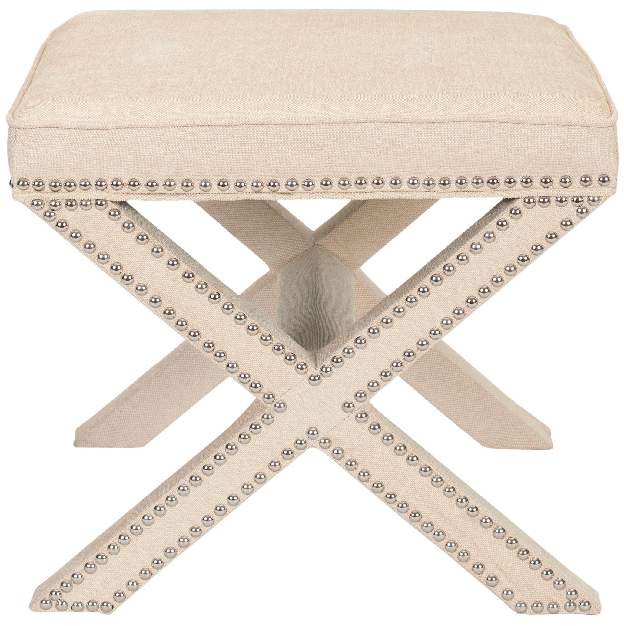 Safavieh MCR4589A Palmer Modern Taupe Ottoman