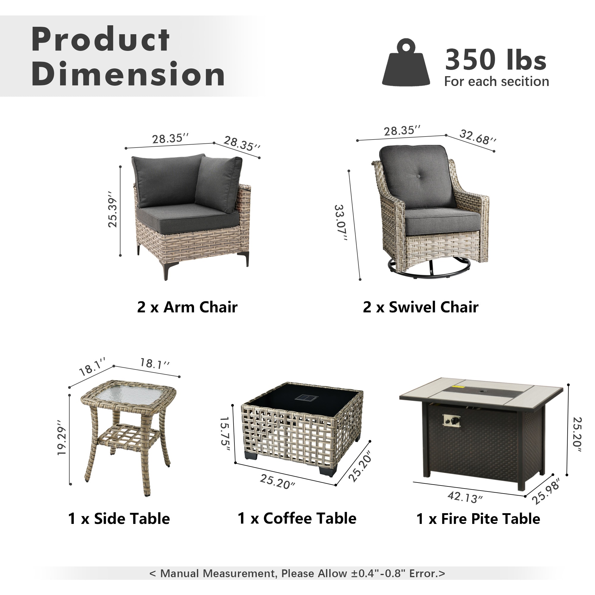 ALTRIGUS 6L-CFP03-YZSKT107-AL Patio-Conversation-Sets - View #3