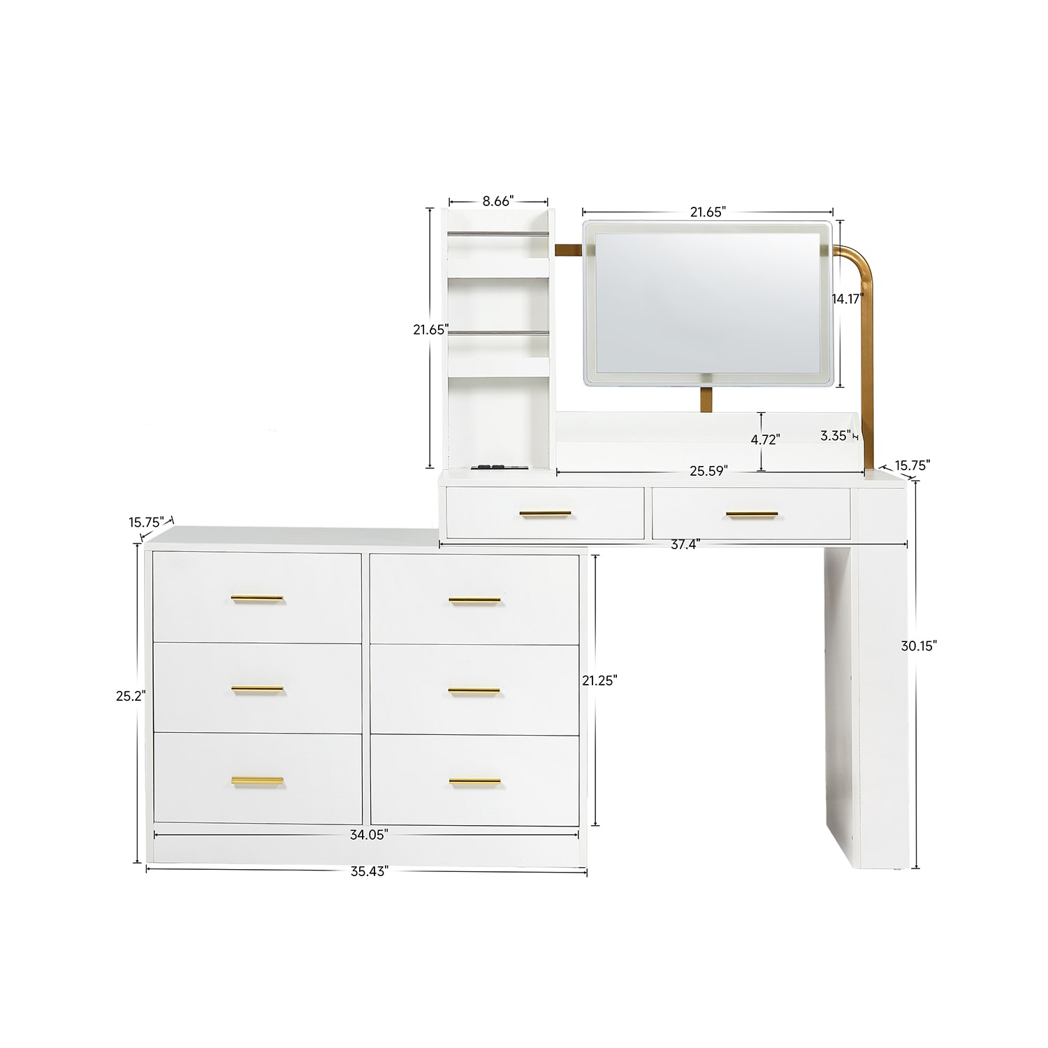 GZMR GZ-MIR9523 Bedroom-Vanities - View #7
