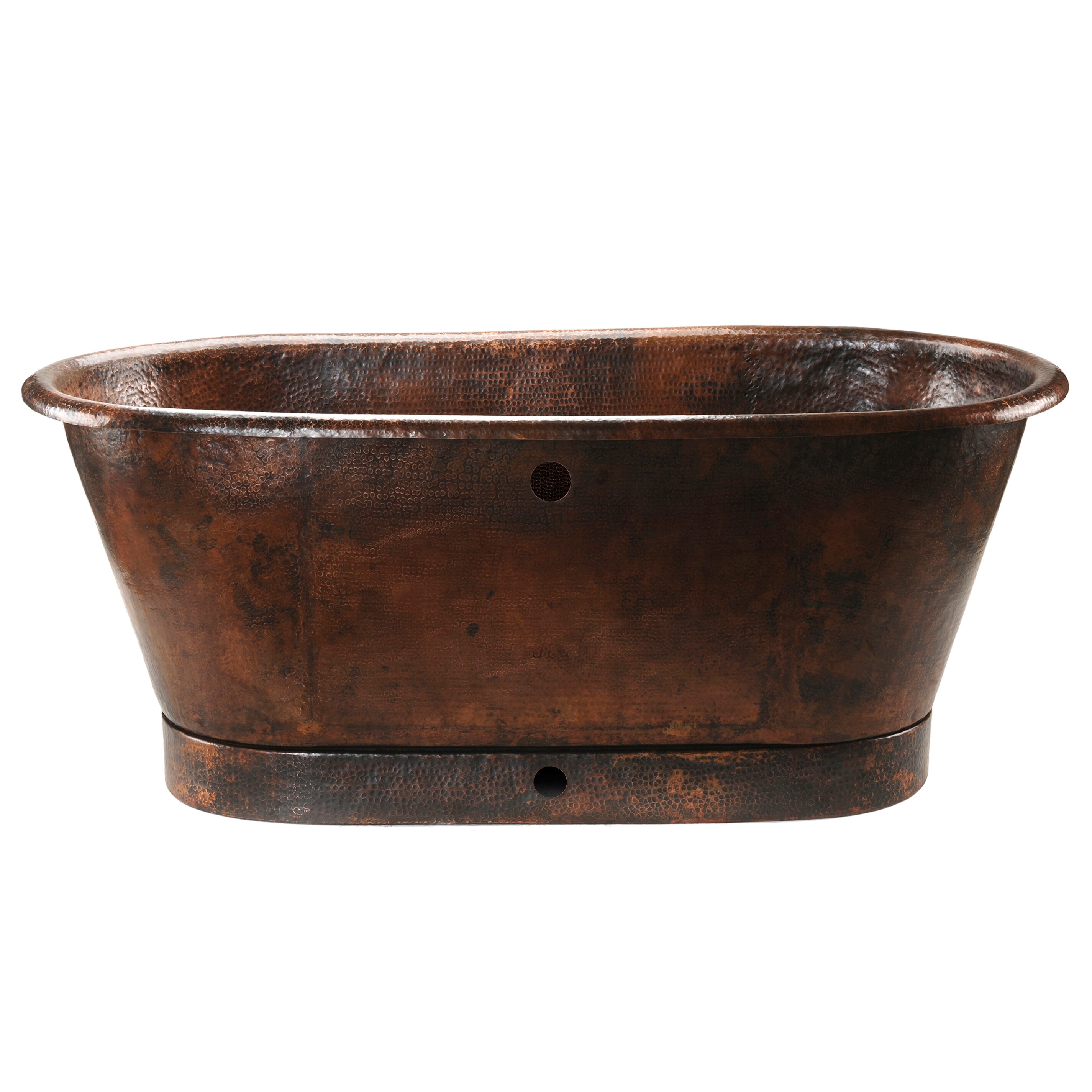 PREMIER COPPER PRODUCTS BTM72DBOF Freestanding Bathtub 32-Inches x 72-Inches Oil-rubbed copper Copper Oval Freestanding Soaking ( Center Drain )
