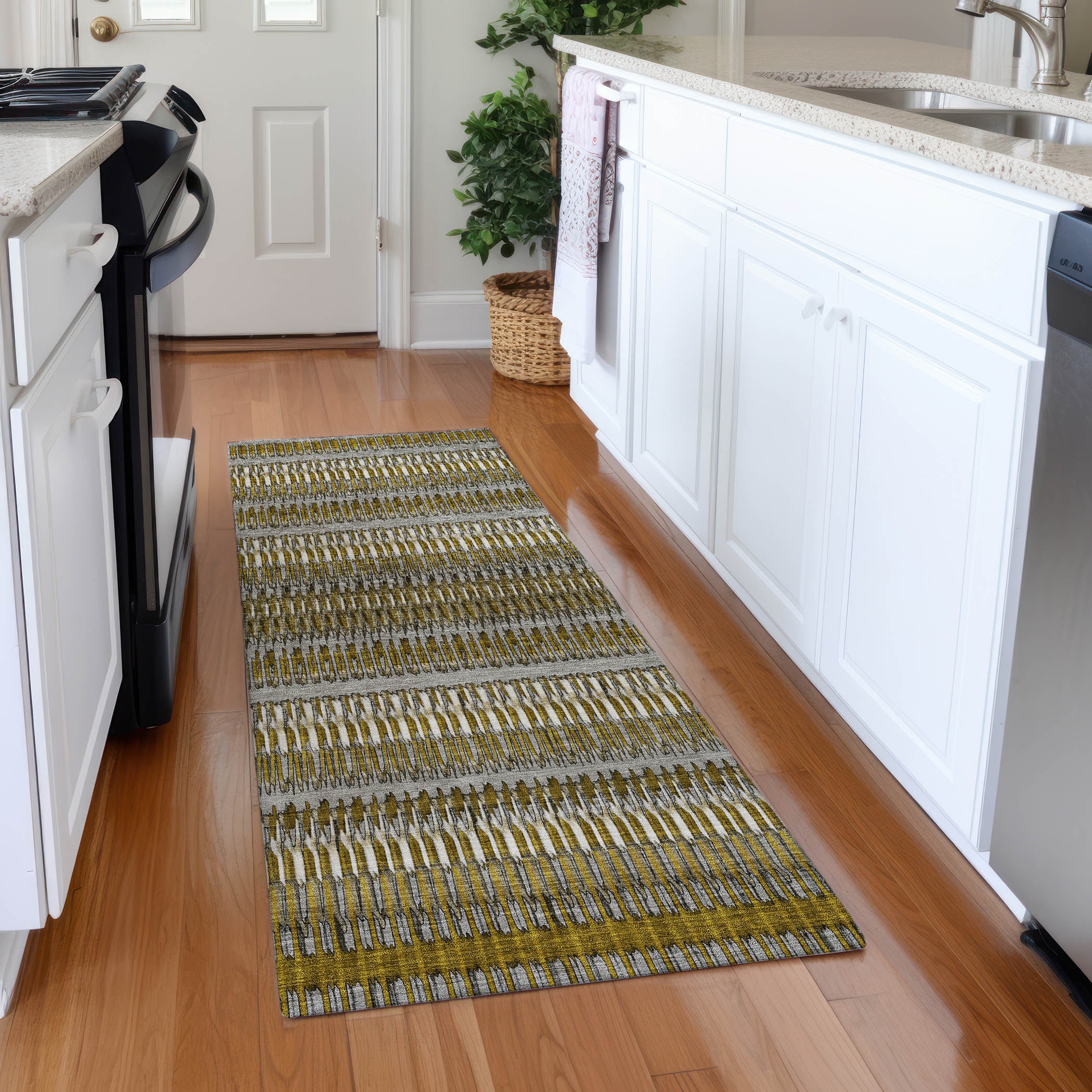 Addison Rugs ACN589CF2X8 Chantille ACN589CF 2 x 7 (ft) Polyester Coffee Rectangular Indoor/Outdoor Geometric Moroccan Machine washable Runner rug