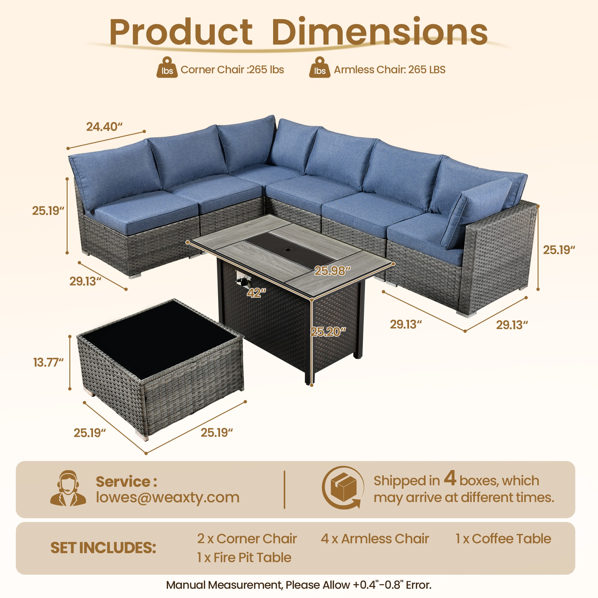 weaxty DCFP03RRS308 Patio-Conversation-Sets - View #7