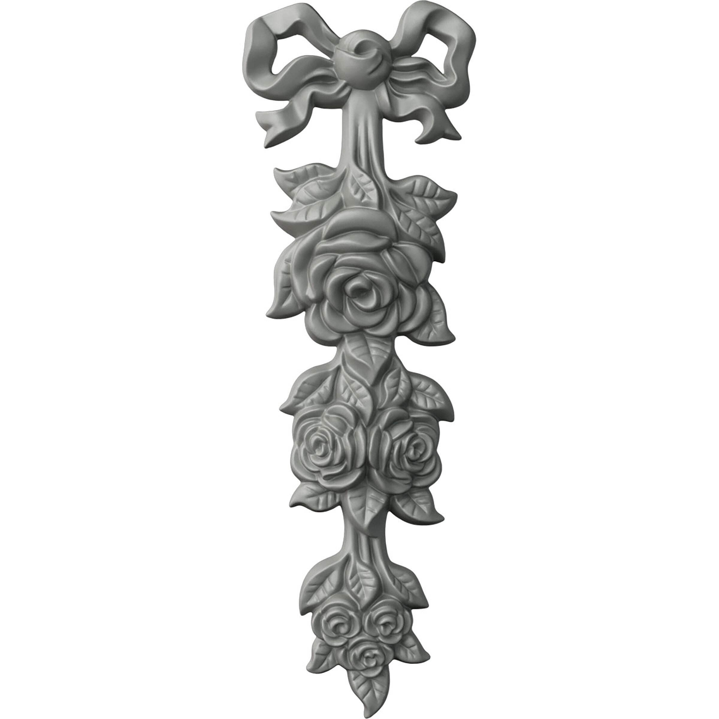 Ekena Millwork ONL05X15X02RO Rose 5.125-Inches W x 15.75-Inches H Primed Applique