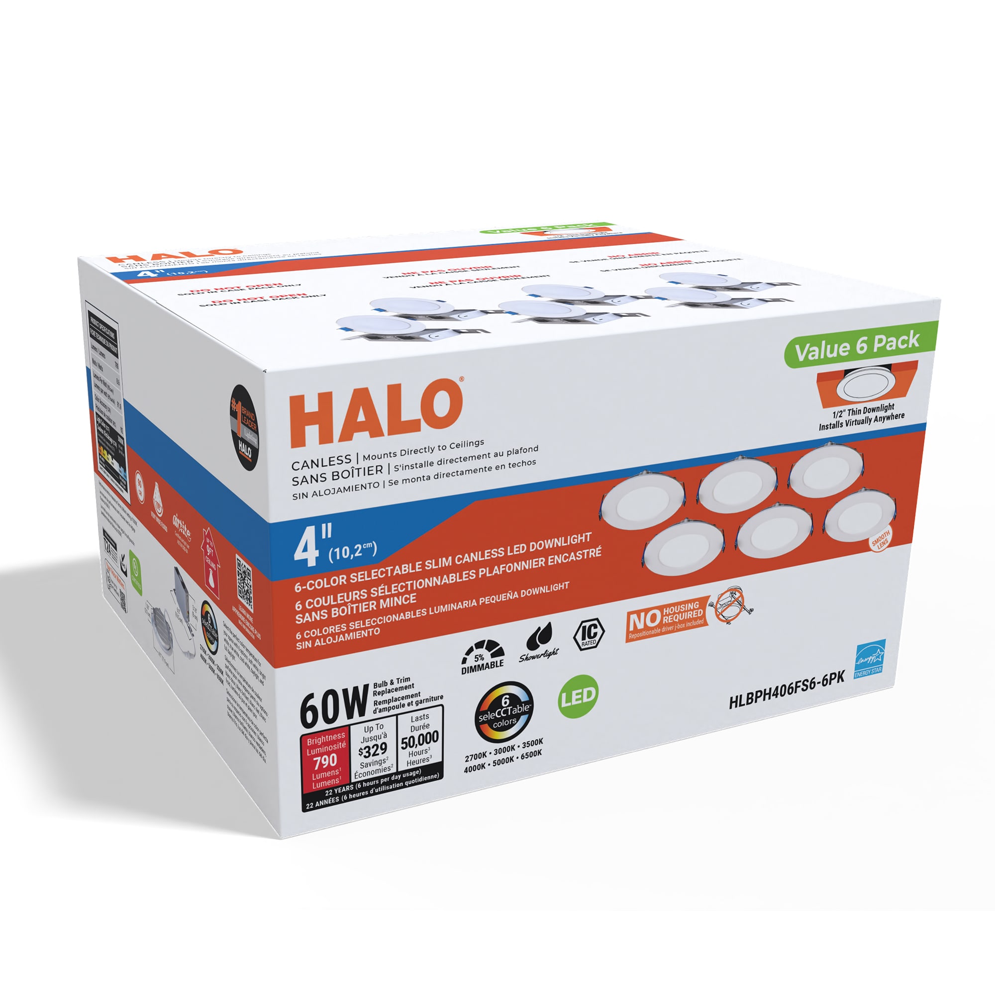 Halo HLBPH406FS6-6PK Led-Retrofit-Downlight - View #2