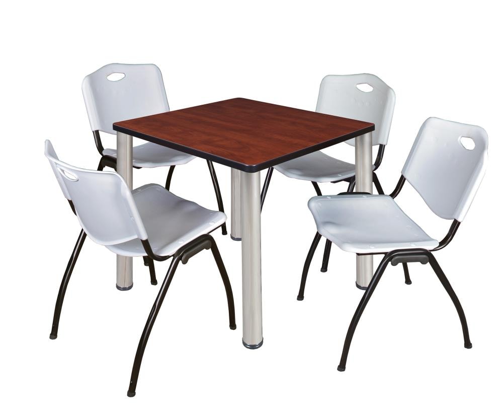 Regency TB3030CHBPCM47GY Breakroom Red 4-Person Training Table (30-in W x 29-in H)