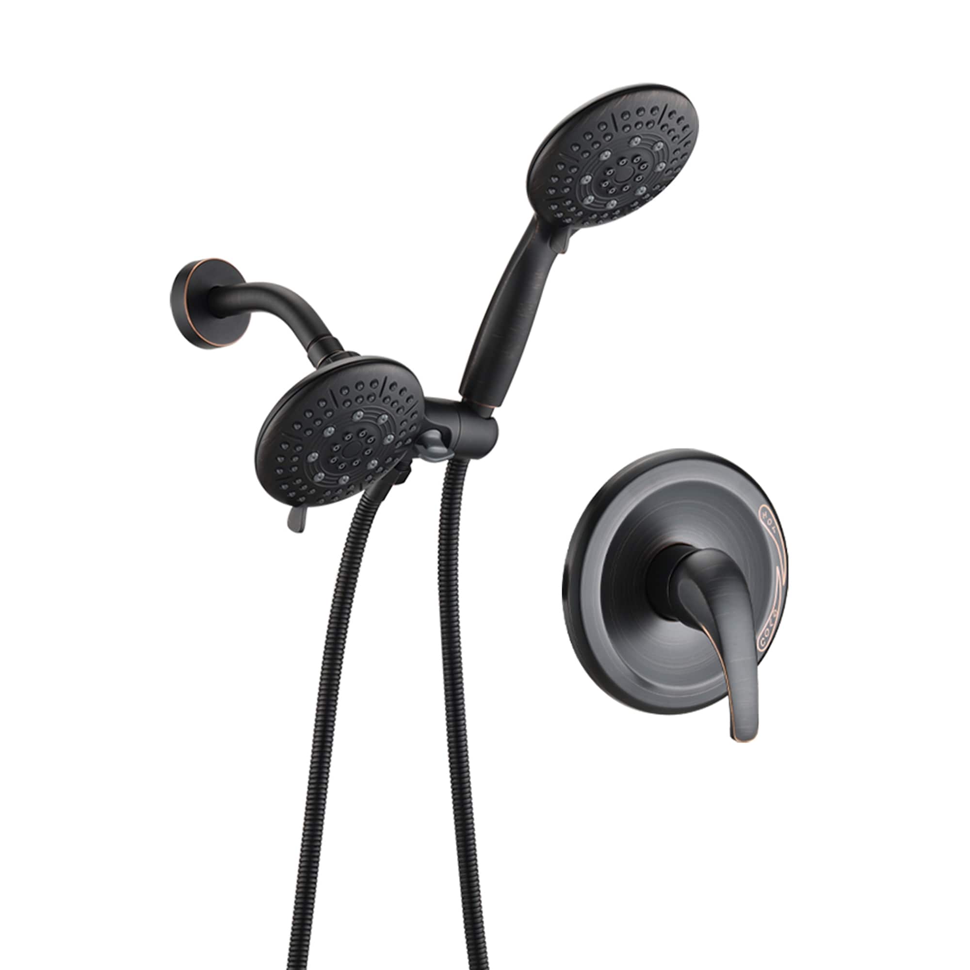 Mondawe MD-JMSW61964 Oil-Rubbed Bronze 5-in Built-In Shower Faucet System with 2-way Diverter ( Pressure-balanced Valve Included )