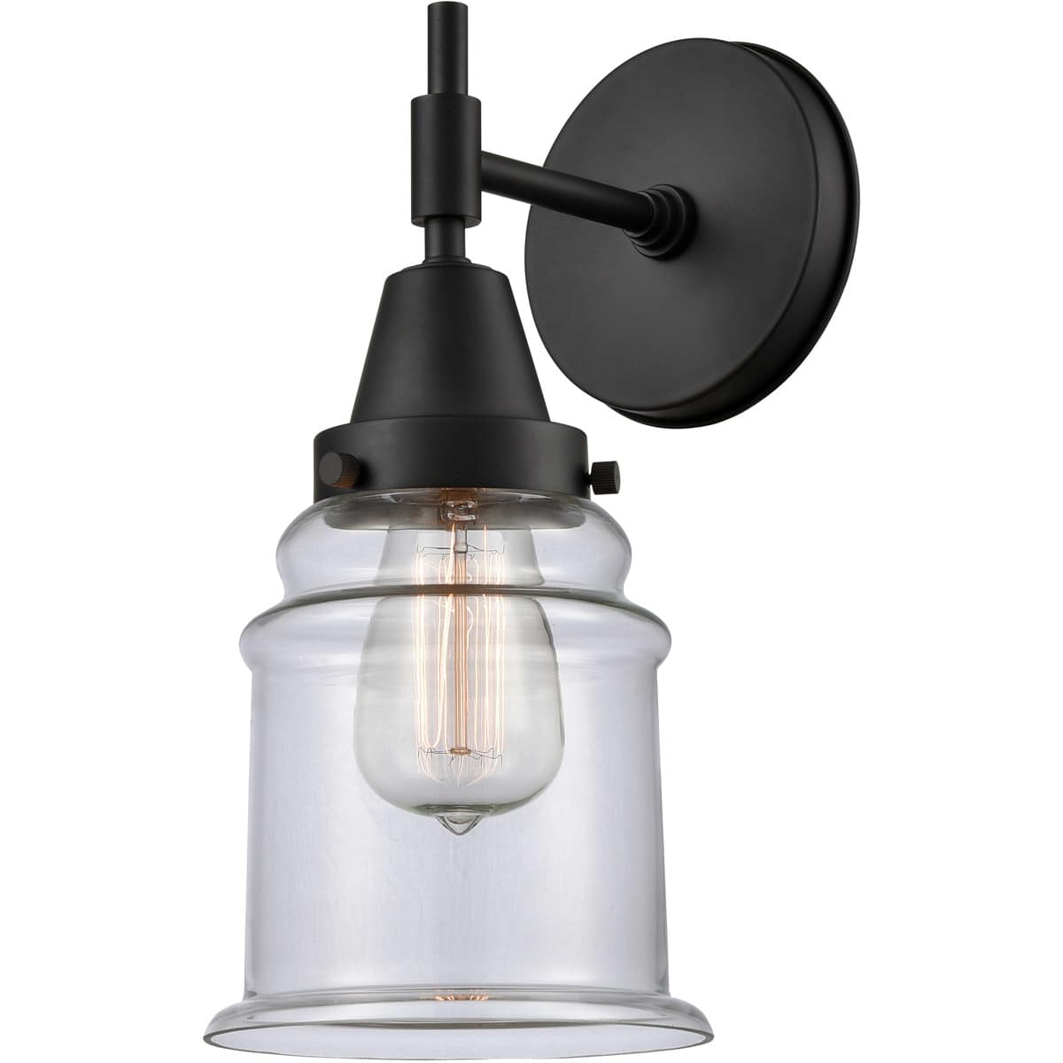 Innovations Lighting -  447-1W-BK-G182 Caden Wall Sconce Matte Black