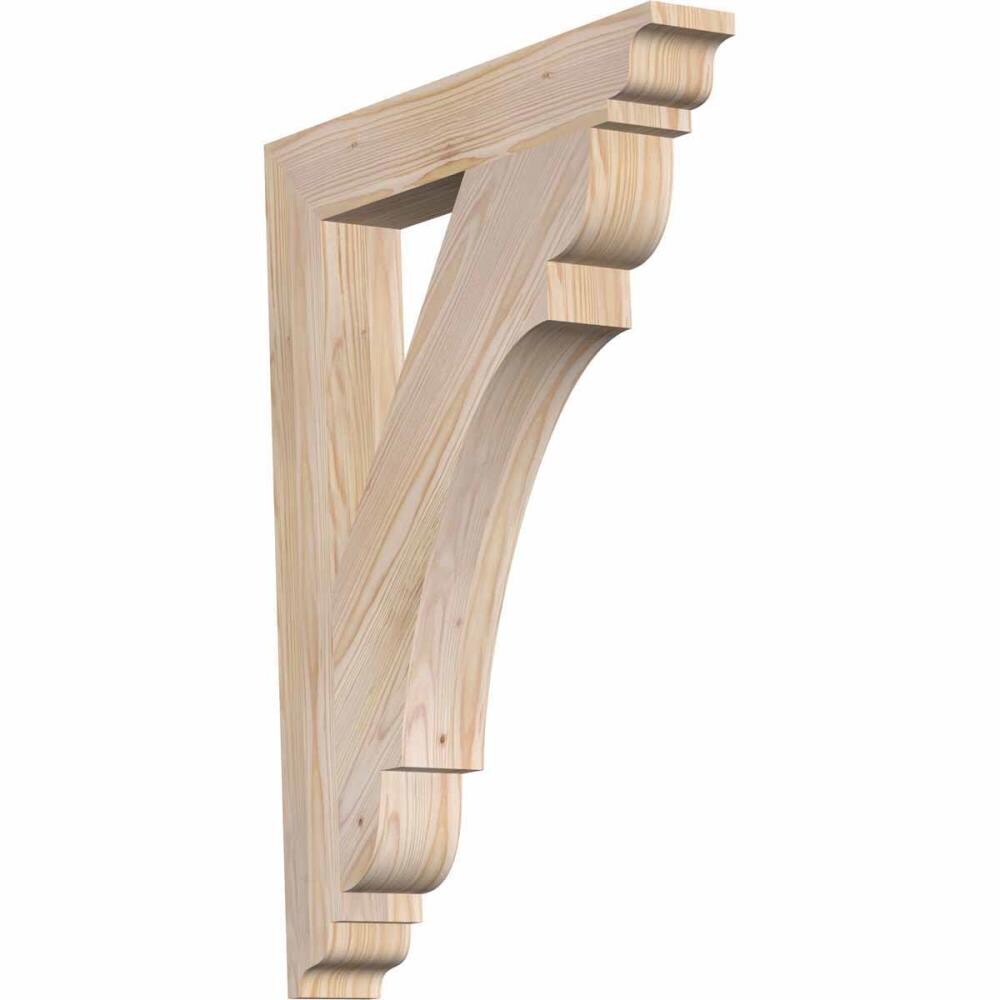 Ekena Millwork BKT04X24X32OLY01SDF Olympic traditional smooth 3-1/2-in x 24-in x 32-in Douglas fir Brown Wood Standard bracket