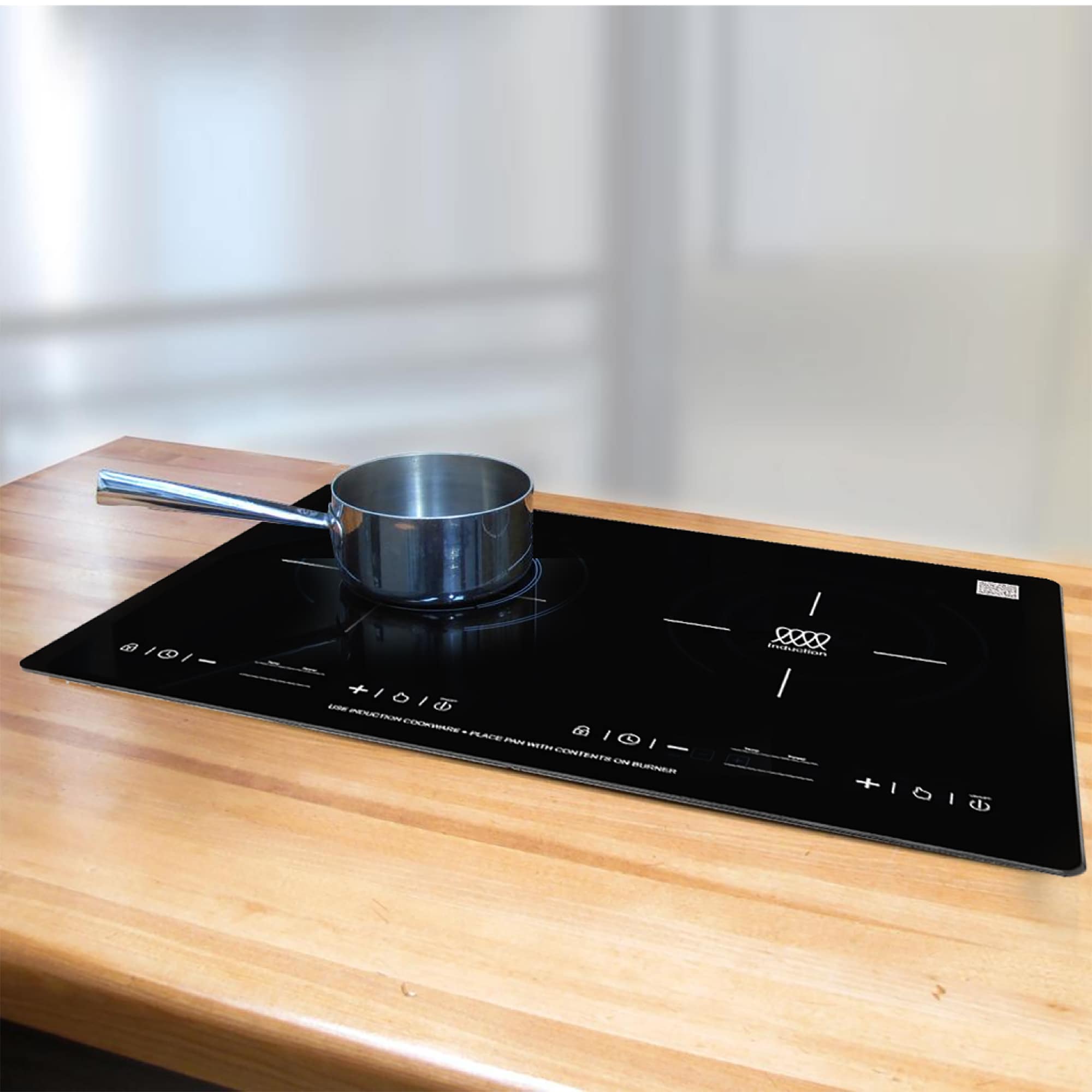 True Induction MD-2B Built-in 858UL Certified, 20-inch Mini Duo Dual Induction  Cooktop 1800W