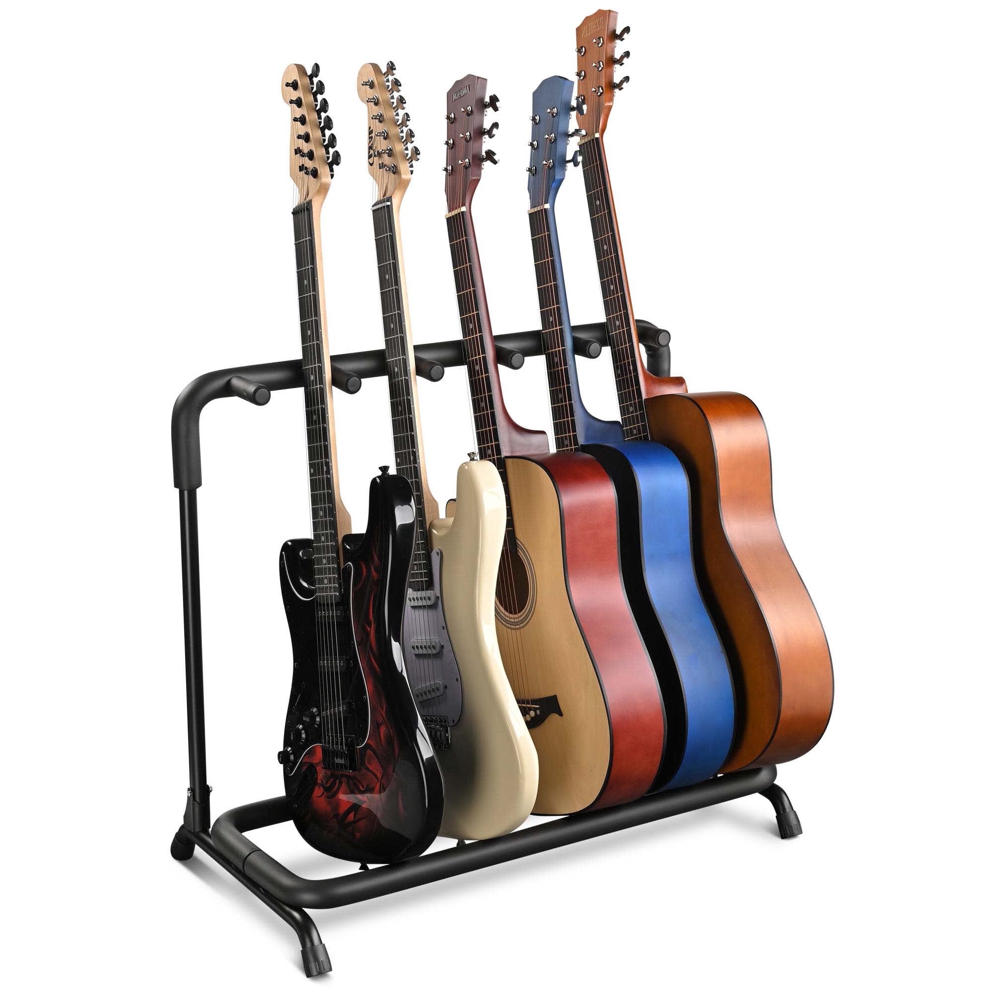 Yescom Folding Guitar Stand 5 Holder Guitar Rack Band Stage Bass Acoustic Guitar Display #28GFS001-5-06-LO