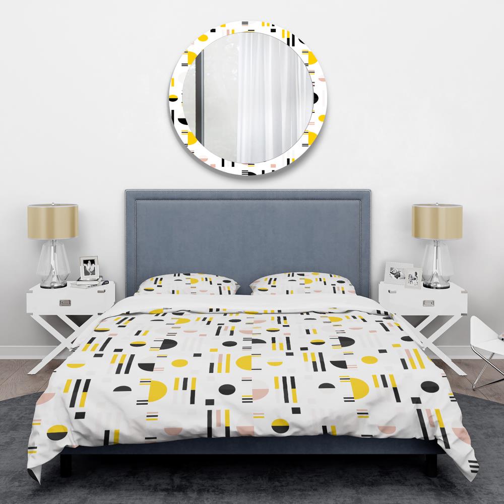 Designart BED24272-T 3 -Piece Yellow Twin Duvet cover Set