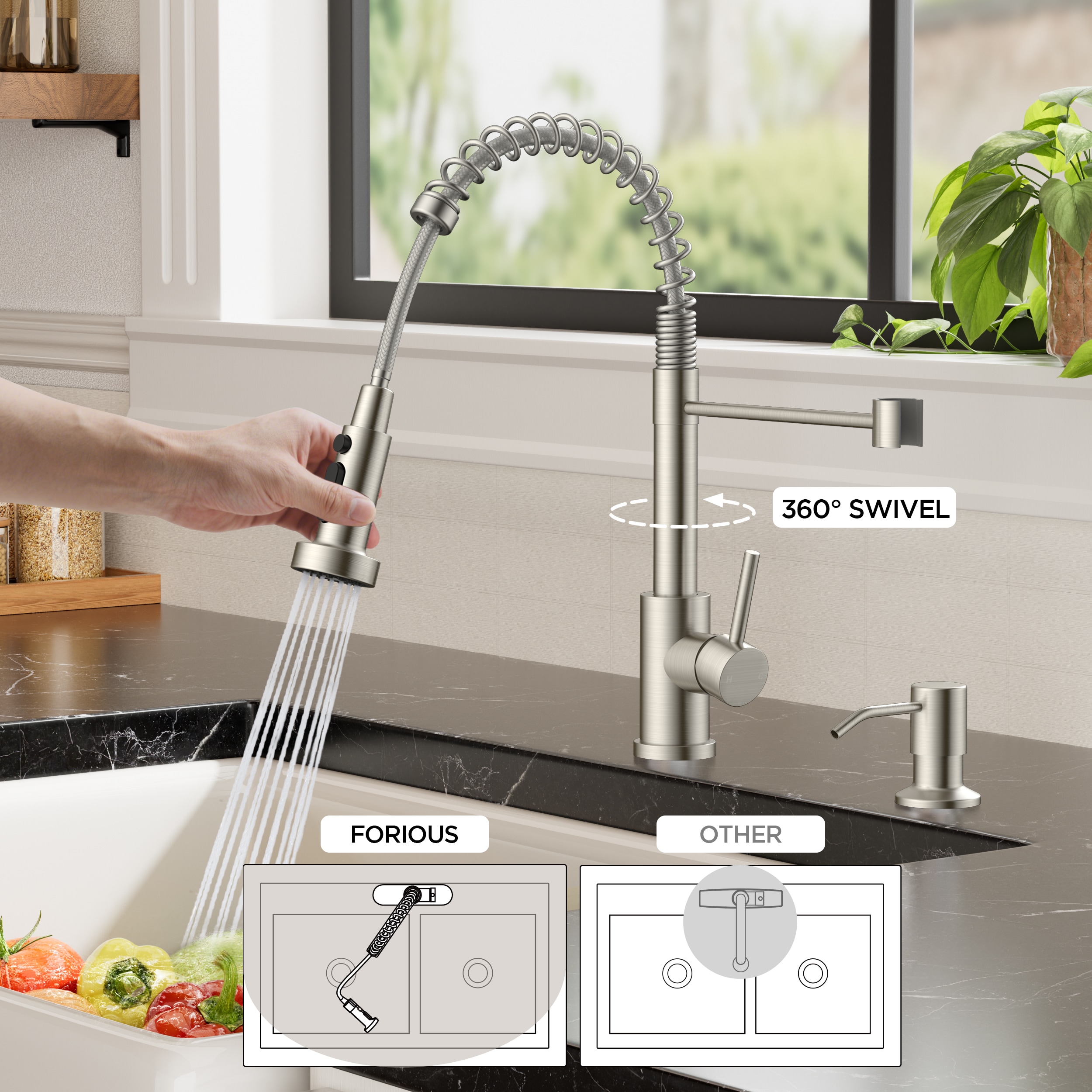 FORIOUS LL51AAABN Kitchen-Faucets - View #3