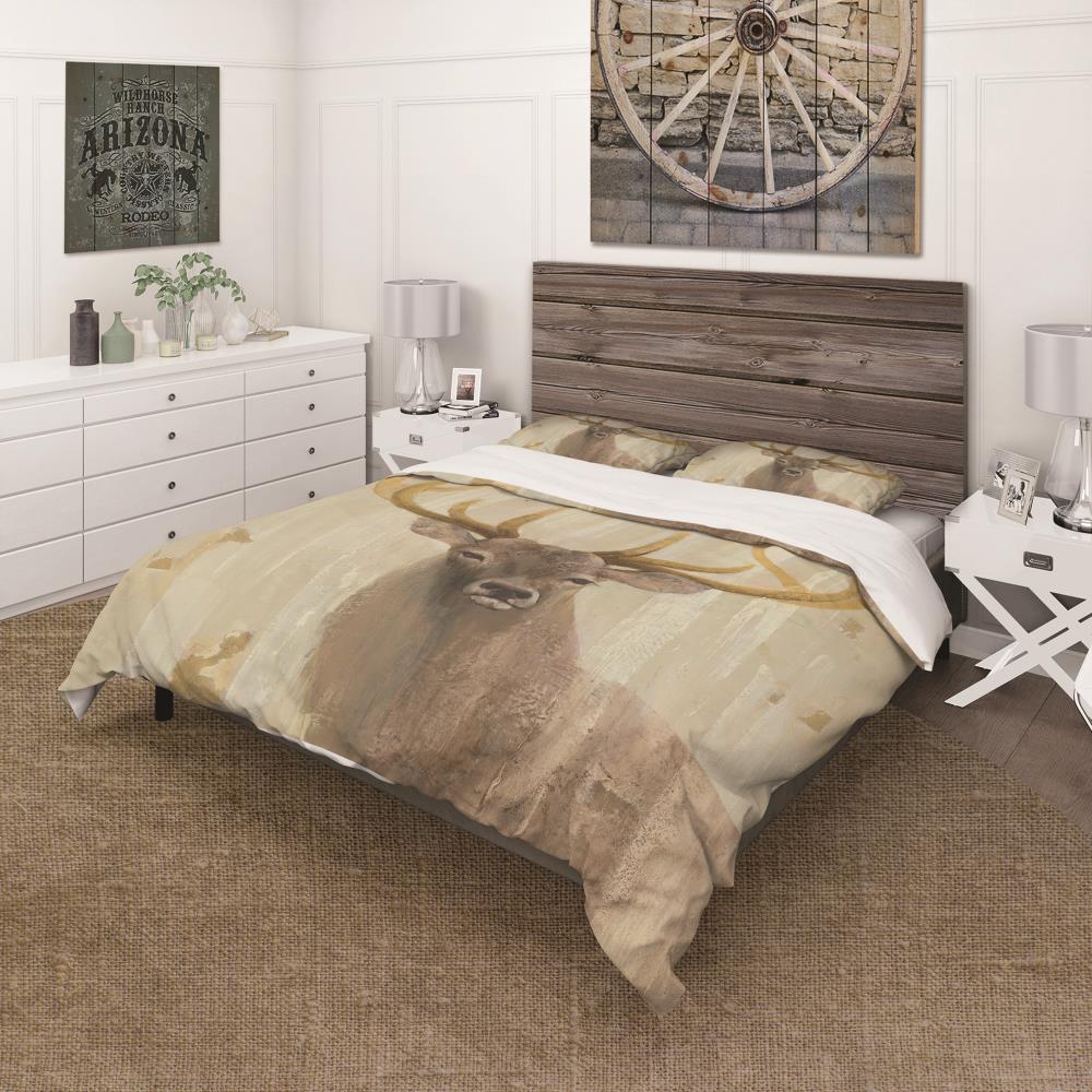 Designart BED30625-K 3 -Piece Beige King Duvet cover Set