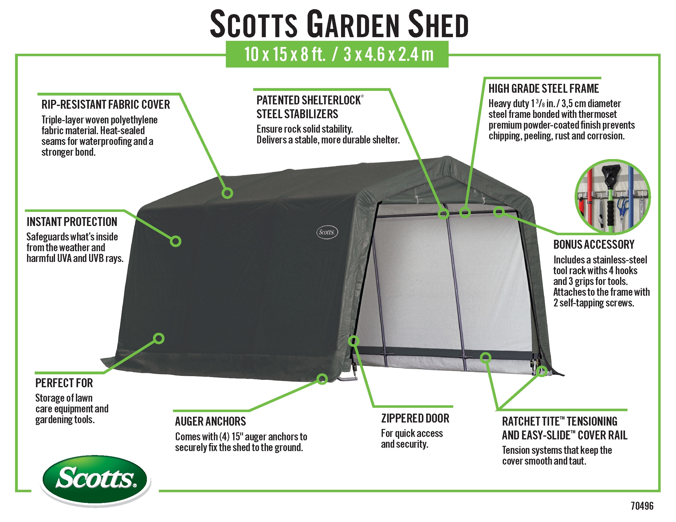 Scotts 70496 Metal-Storage-Buildings-Sheds - View #11
