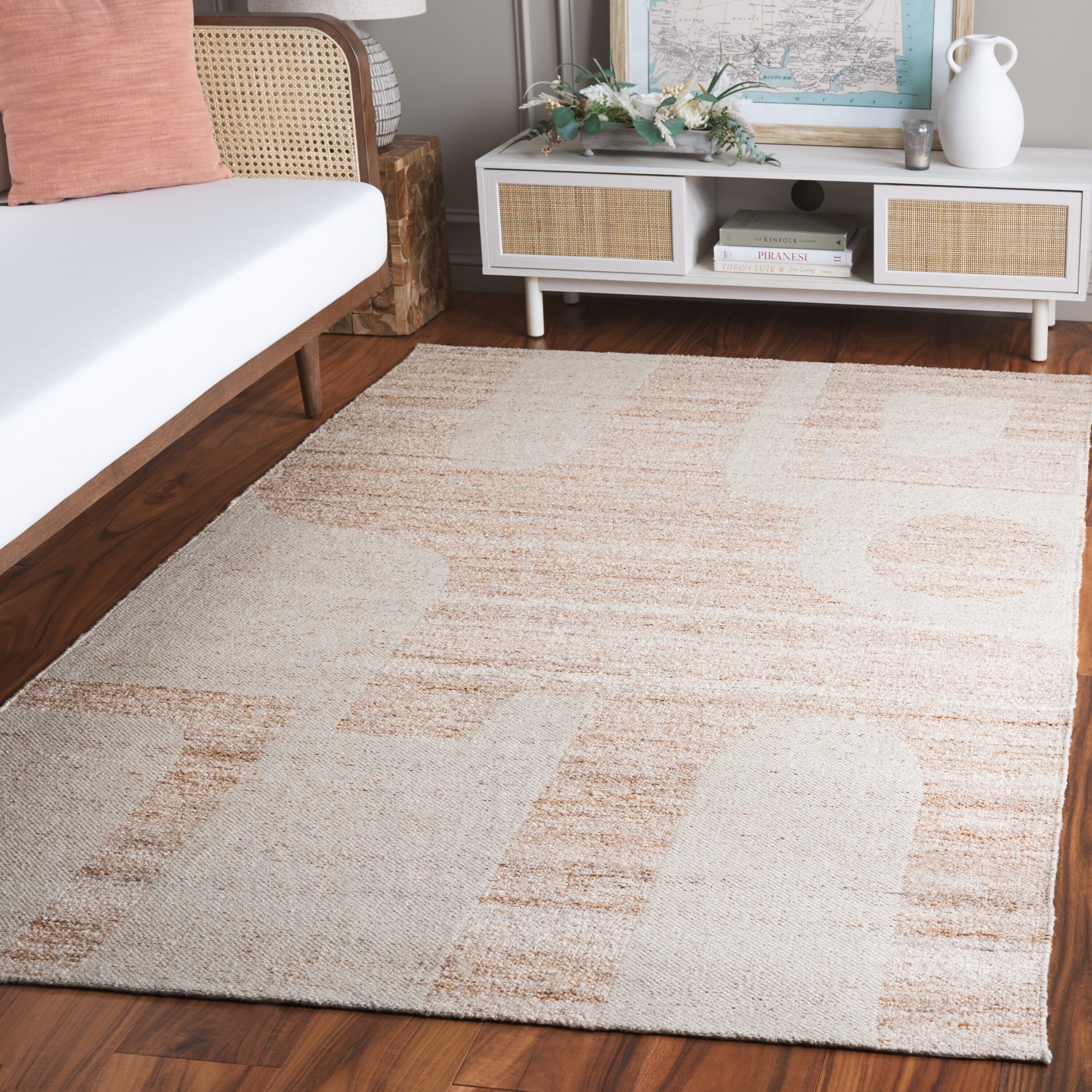  Sahara 201 Natural/Ivory Contemporary 4ft x 6ft Small Rectangle Rug