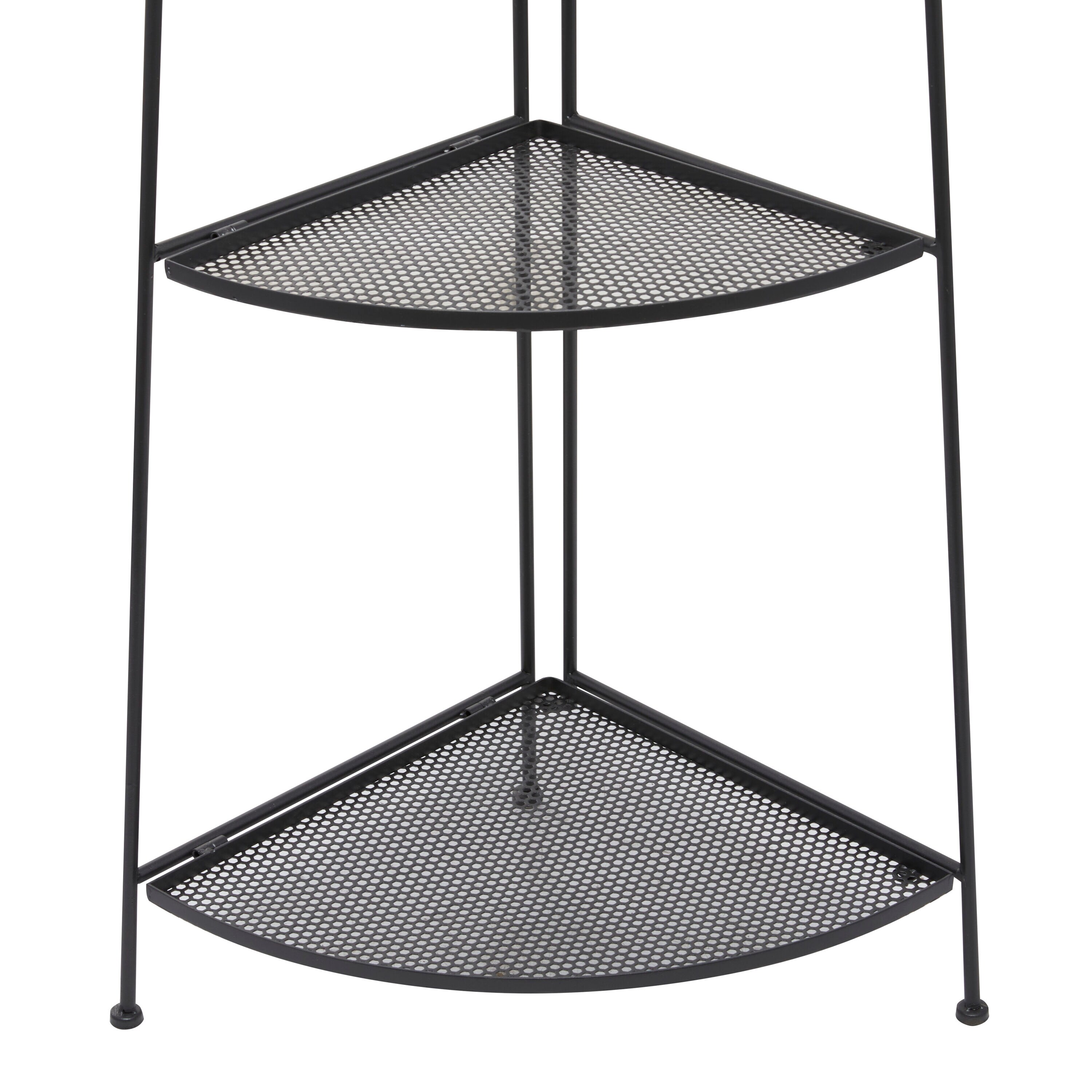 Grayson Lane Black Indoor/Outdoor Tall Folding 4 Shelves Metal 4-Shelf ...