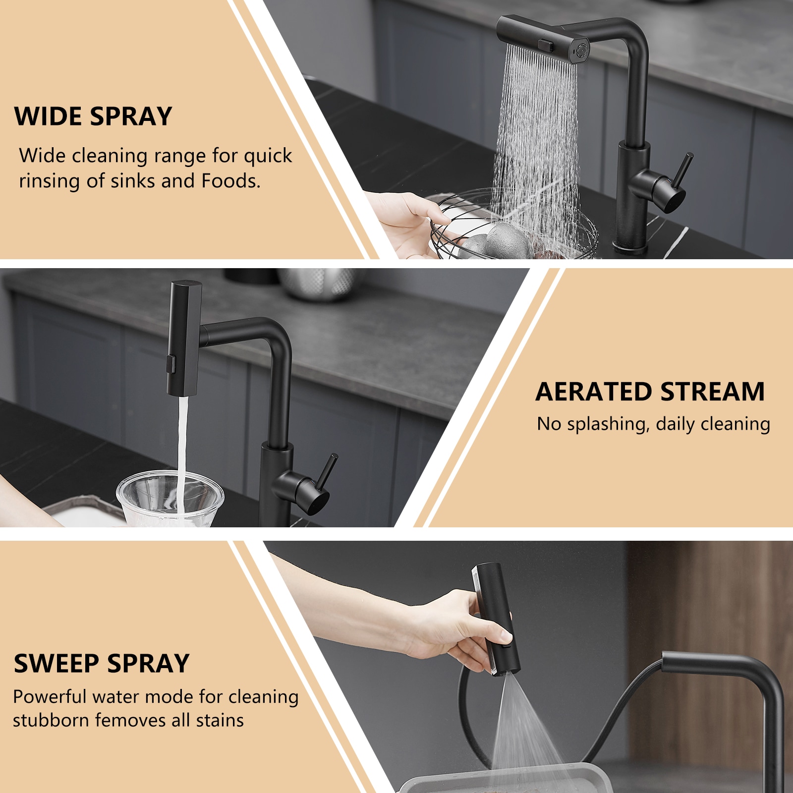 Mondawe AM-K163A-MB Kitchen-Faucets - View #5