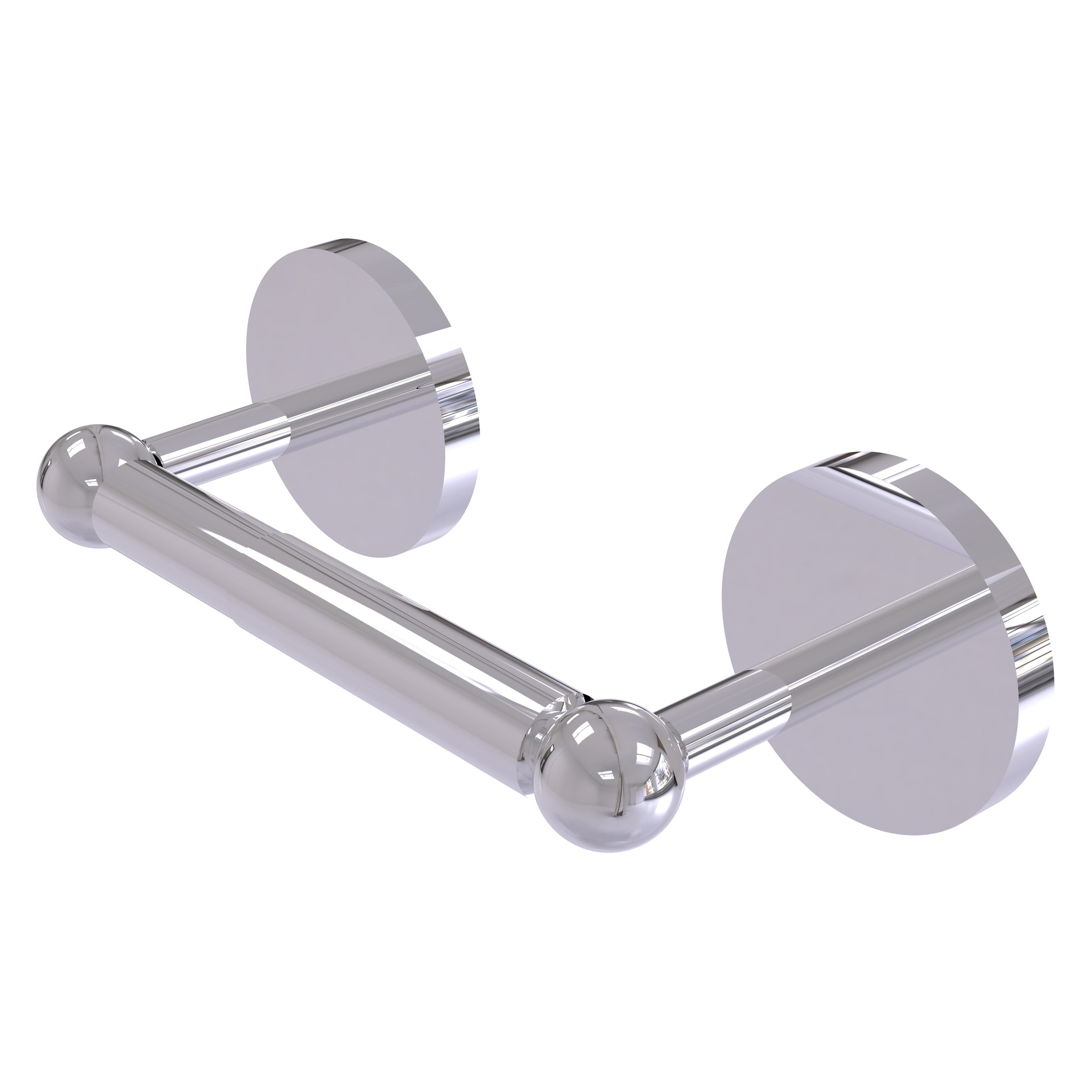 Allied Brass 1024-PC Skyline Polished Chrome Wall mount Double post Toilet Paper Holder 1 -Rolls with Storage