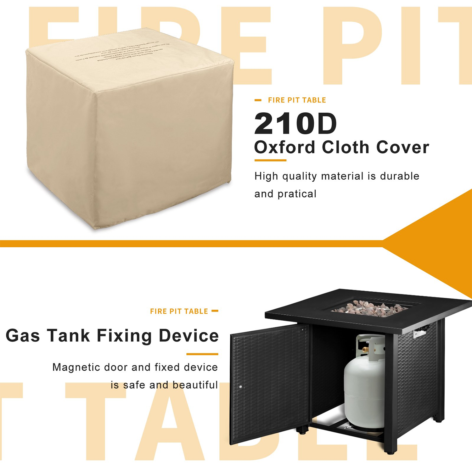 Vineego LS-FPT28BK Outdoor-Gas-Firepits - View #2