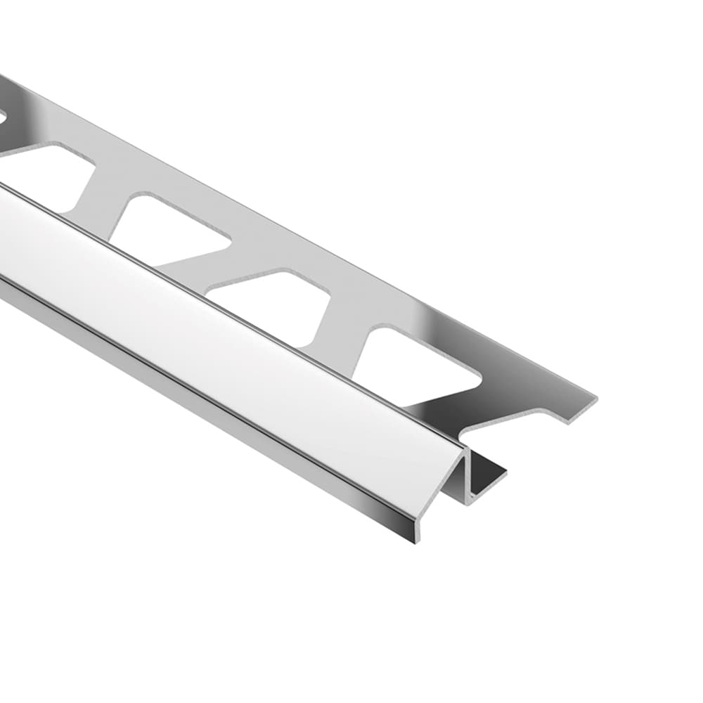 Schluter Systems EU110 Reno-U 0.438-in W x 98.5-in L Stainless Steel Steel Reducer Tile Edge Trim