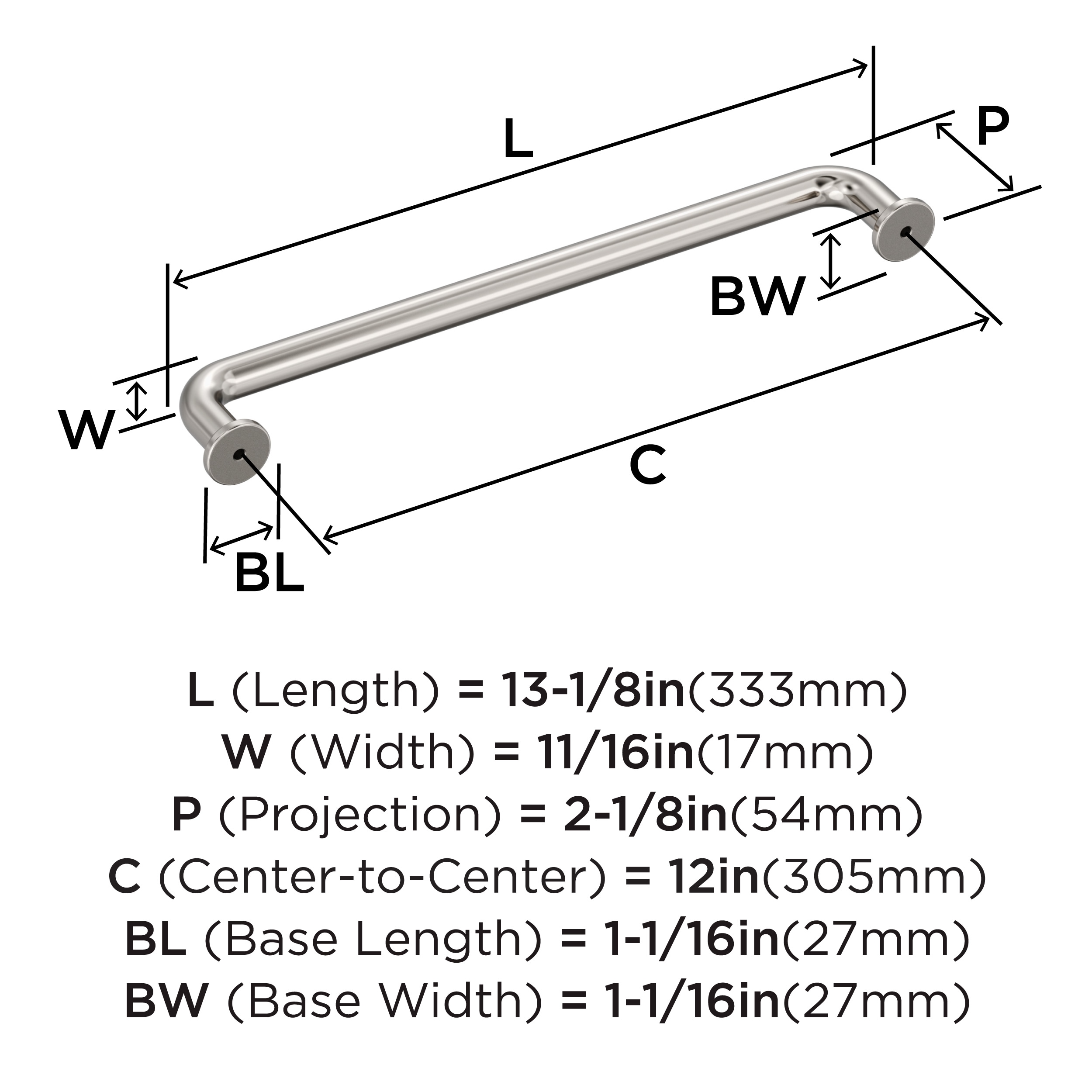 Amerock BP36965PN Cabinet-Pulls - View #4