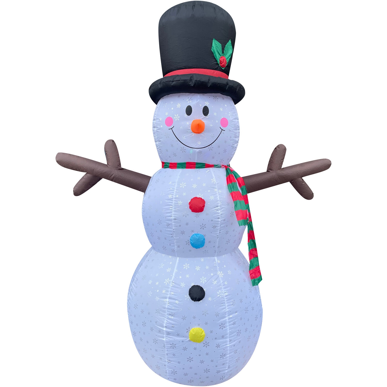 Fraser Hill Farm 8-ft Lighted Snowman Christmas Inflatable at Lowes.com