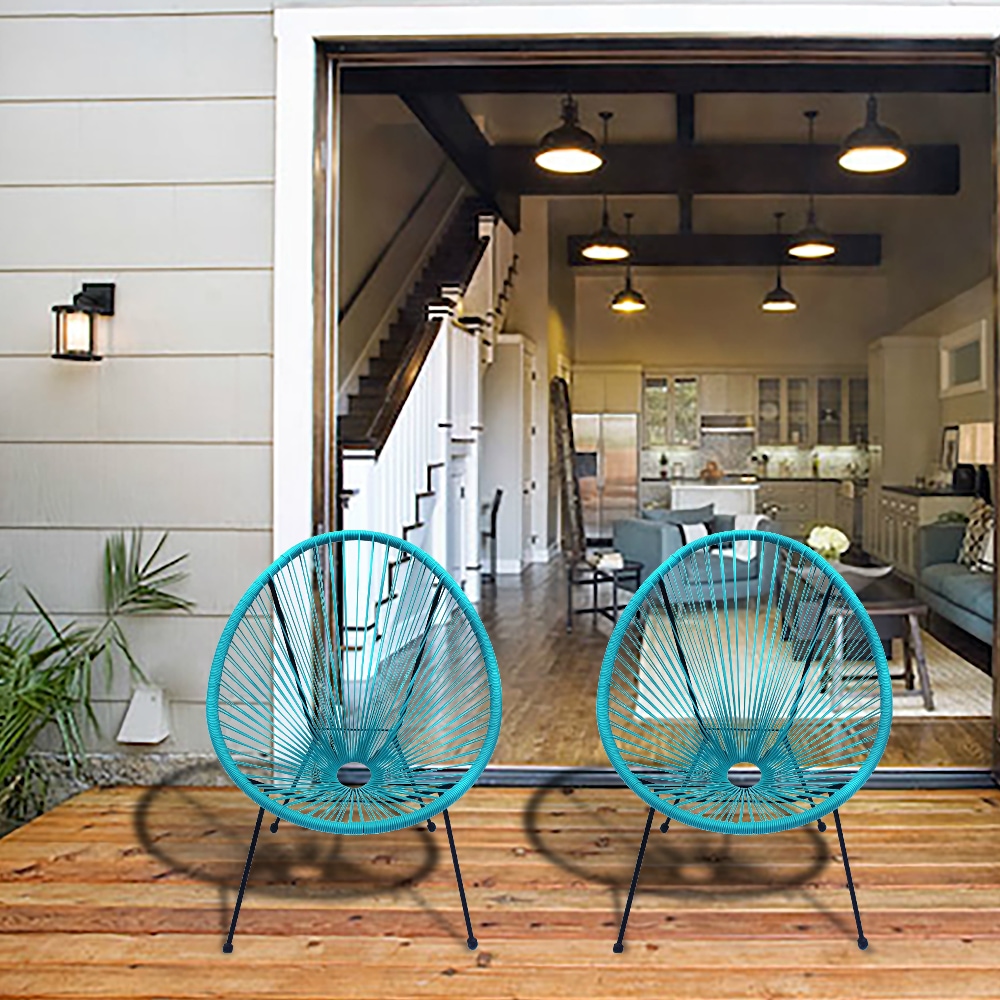 HIGHLANDERHOME BLUEACAPULCO1CHAIR Patio-Chairs - View #2