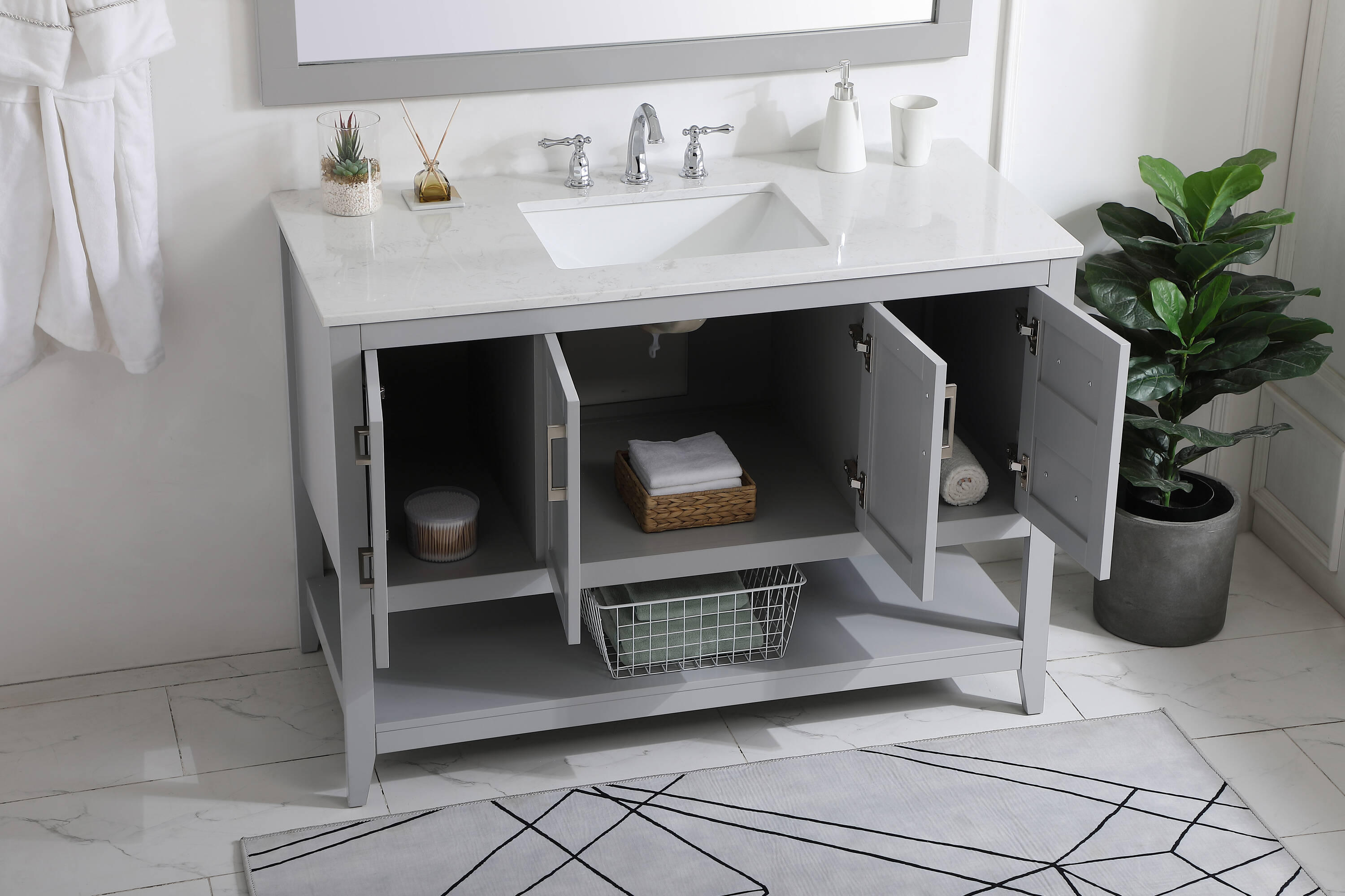Elegant Decor FI48048GR Bath-Vanity-Combo - View #10