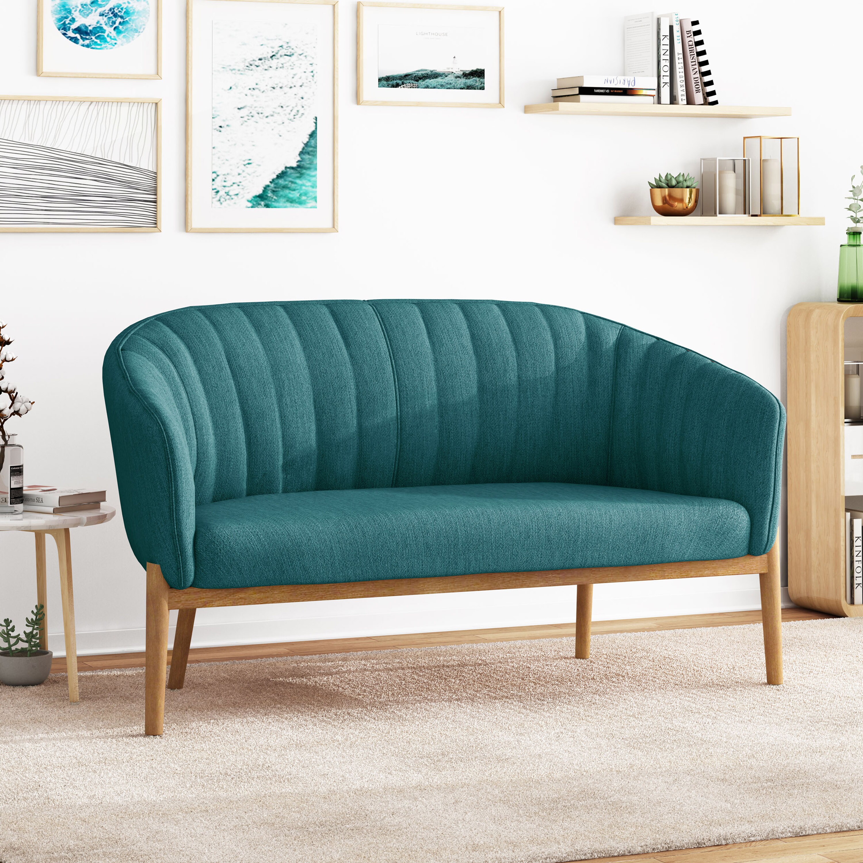 Best Selling Home Decor Tonson Modern Upholstered Loveseat Sofa with ...