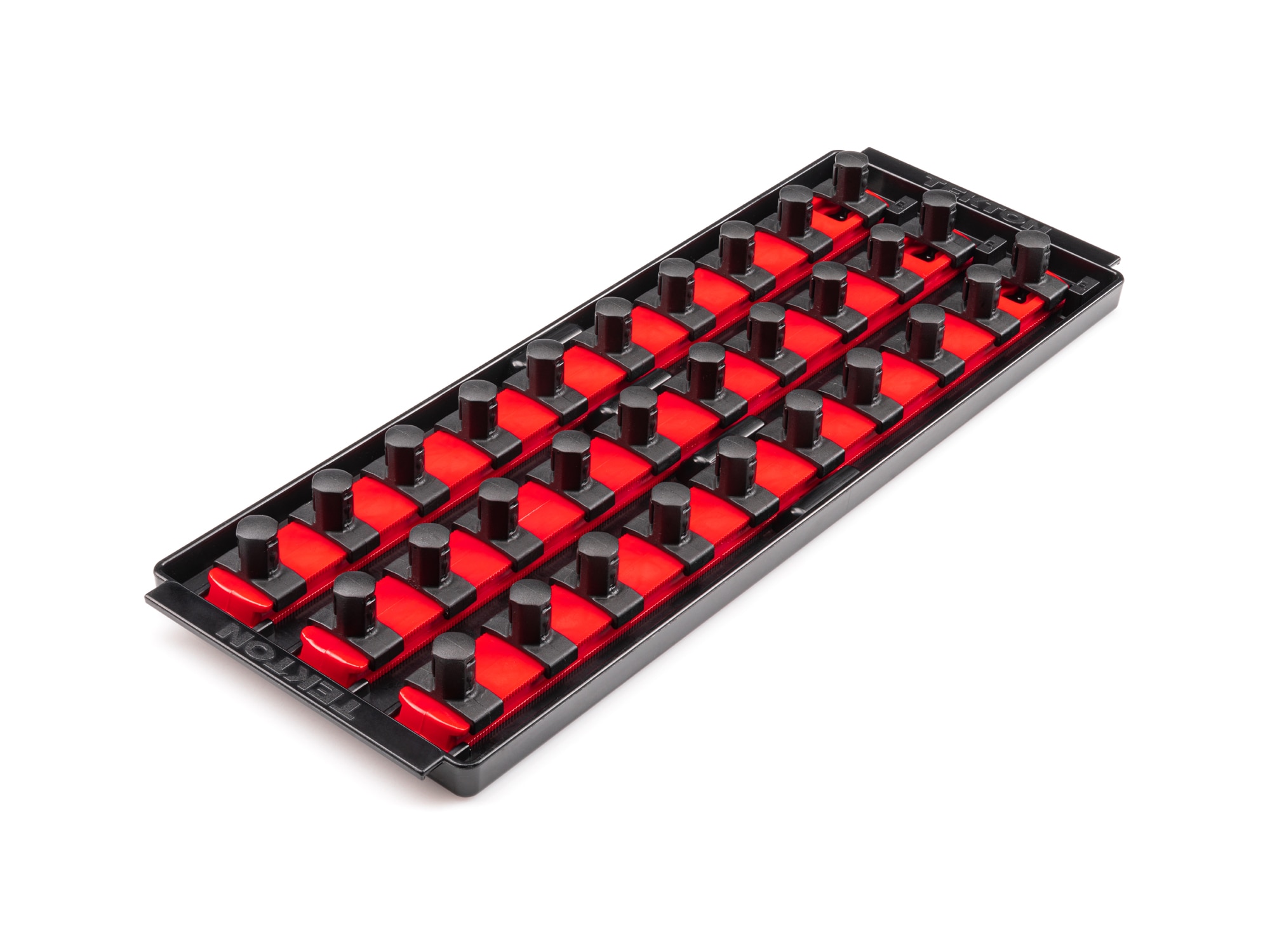 TEKTON OST26130 Plastic Socket storage - 1/2 in drive x 13 inch socket rails with 30 clips