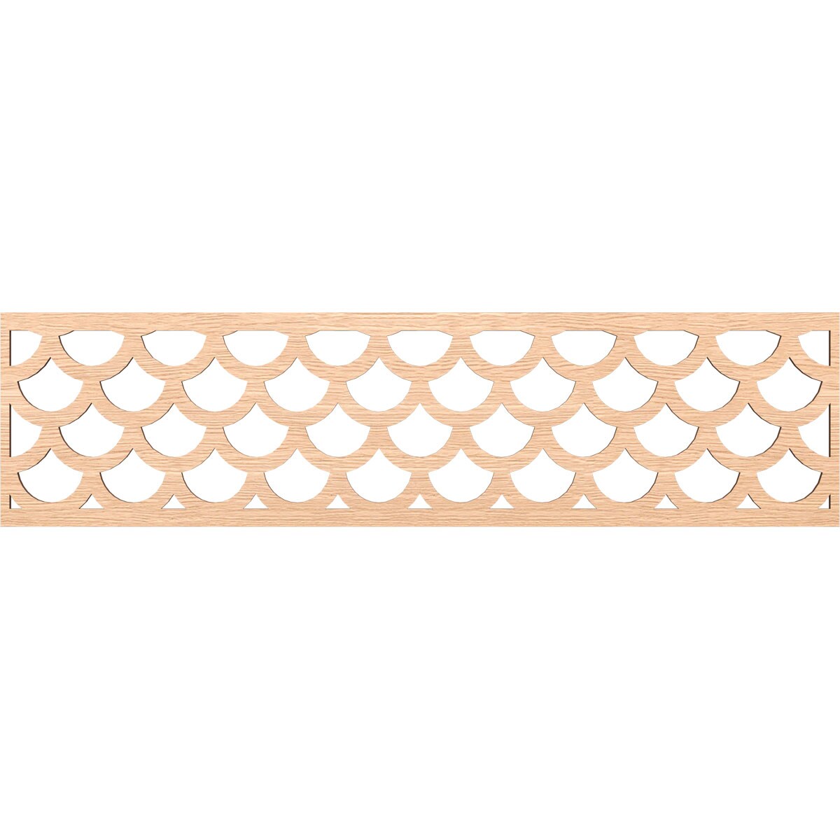 Ekena Millwork MLDA12X47HUDRO Hudson Fretwork Flat Trim 12-in x 3.92-ft Red Oak Brown Unfinished 2157232 Pierced Wall Panel Moulding