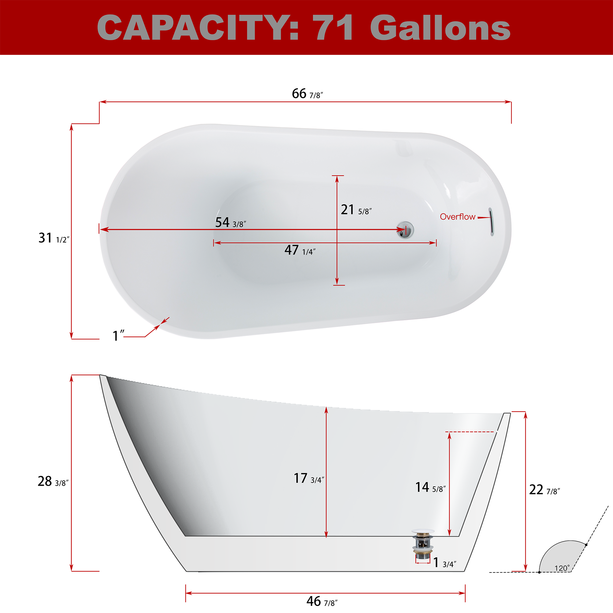 CASAINC CAS960W bathtubs - View #5