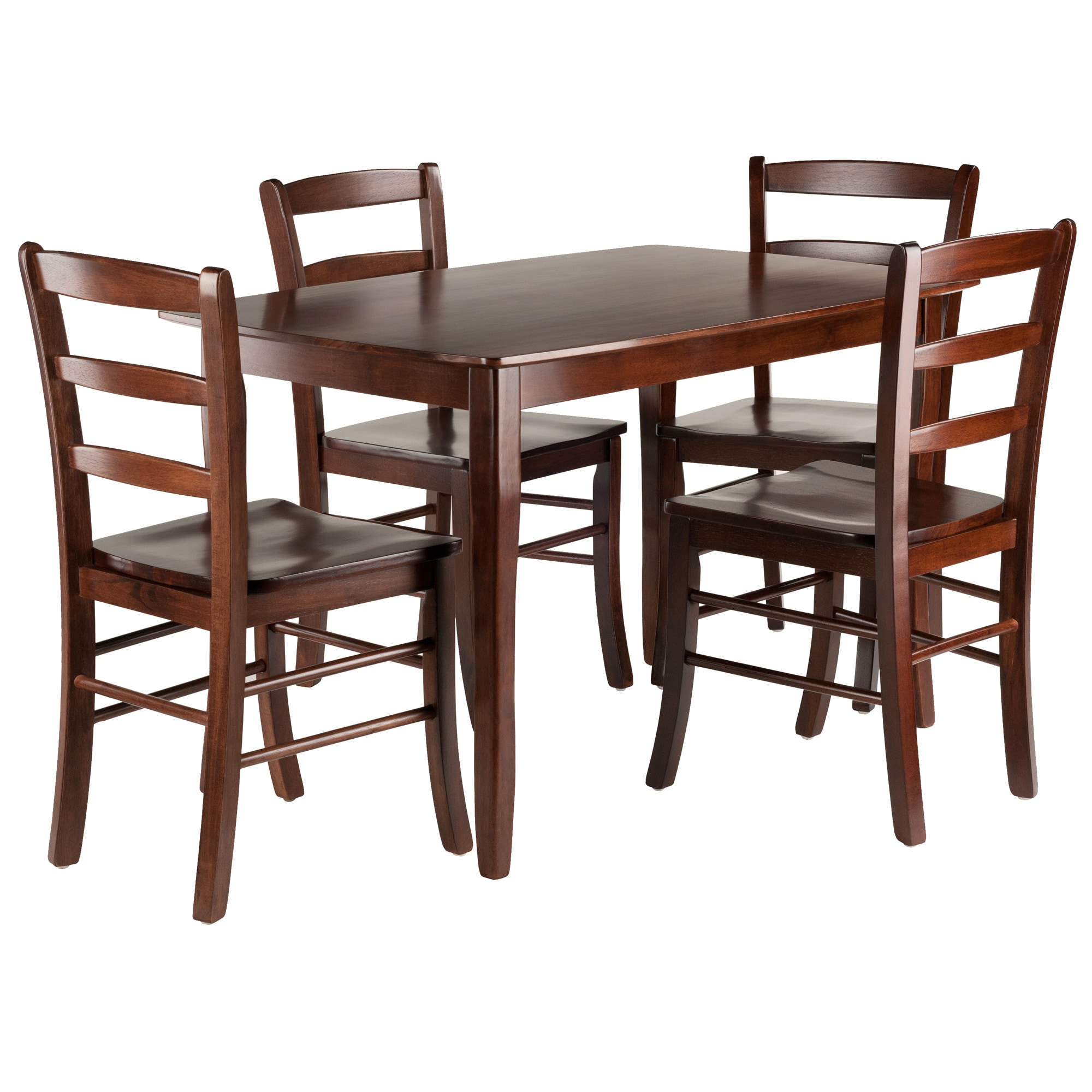 Winsome Wood Inglewood Walnut Transitional Dining Room Set with